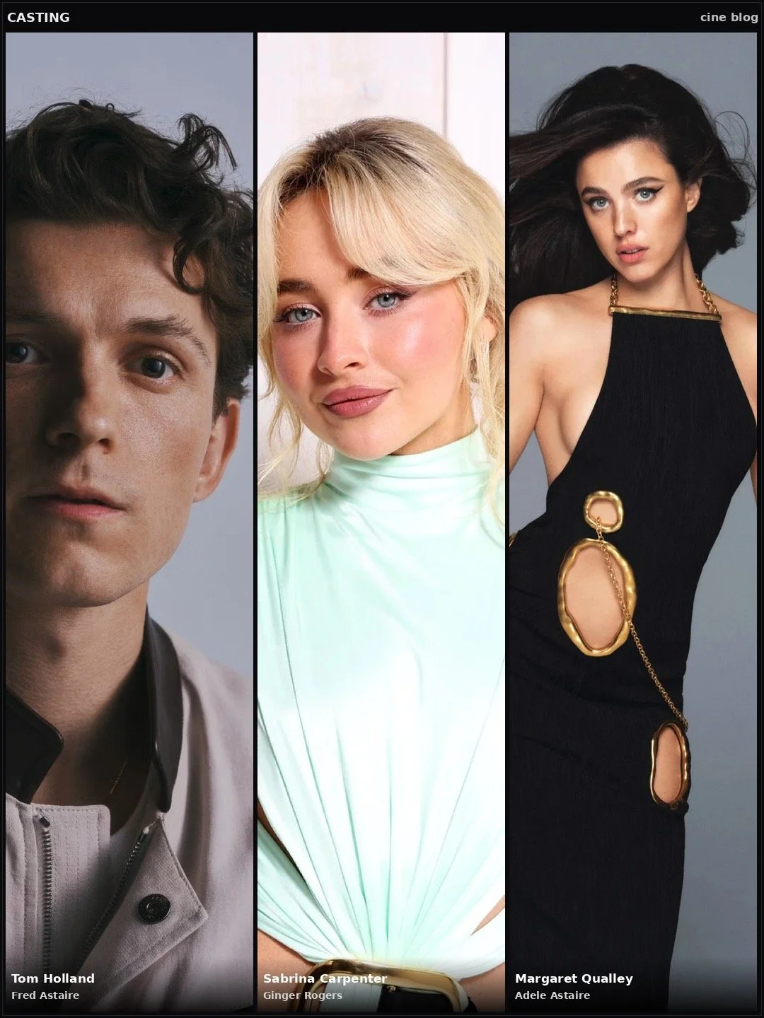 Sabrina Carpenter será Ginger Rogers y Margaret Qualley, Adele Astaire: Tom Holland ya tiene a sus compañeras de baile en el biopic de Fred Astaire