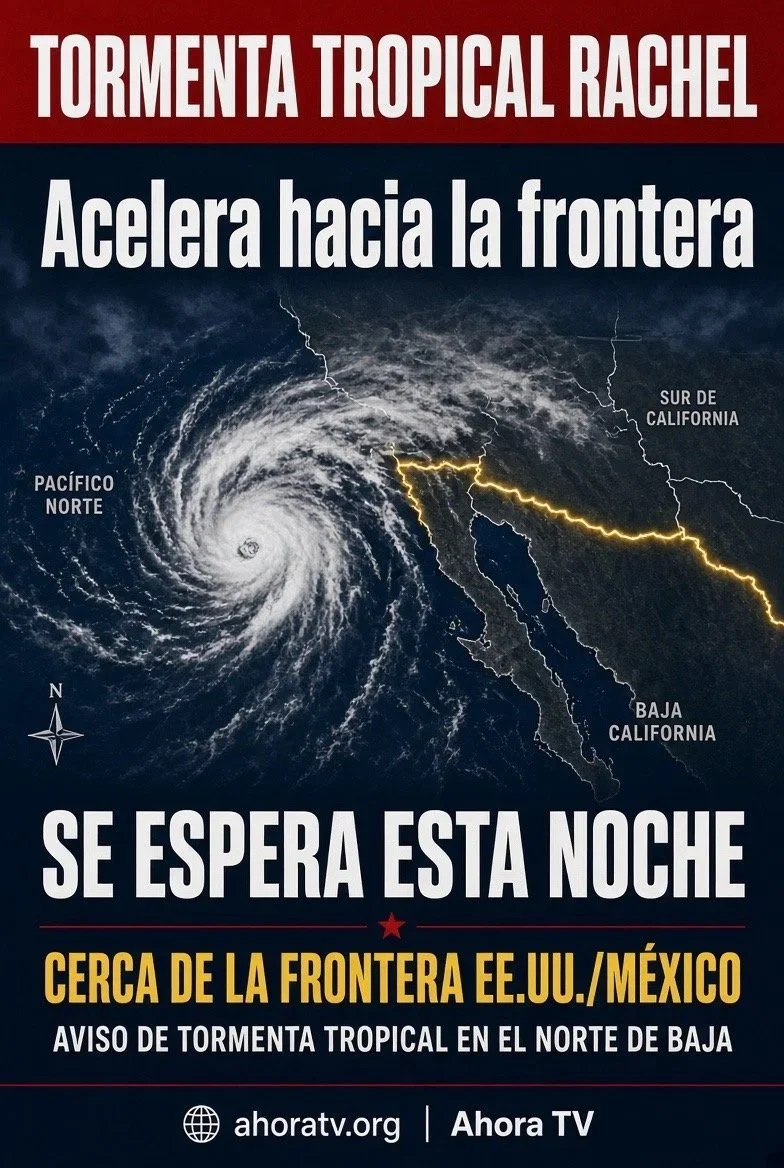 Tormenta Tropical Rachel acelera hacia Baja California y la frontera