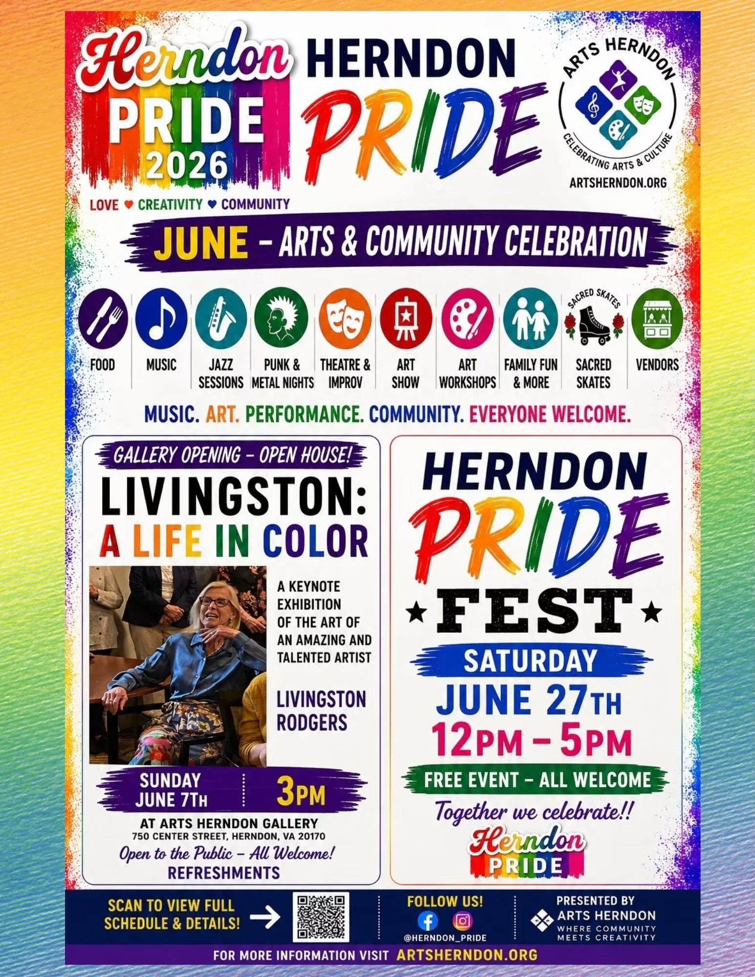 Join us this Saturday, June 27th at Herndon Pride! We will have a booth with art activities, stickers, therapeutic resources and more 🎉

Stop by and celebrate pride and our community together 🌻✨🌈🤗🎨💕

If you have any questions about working with