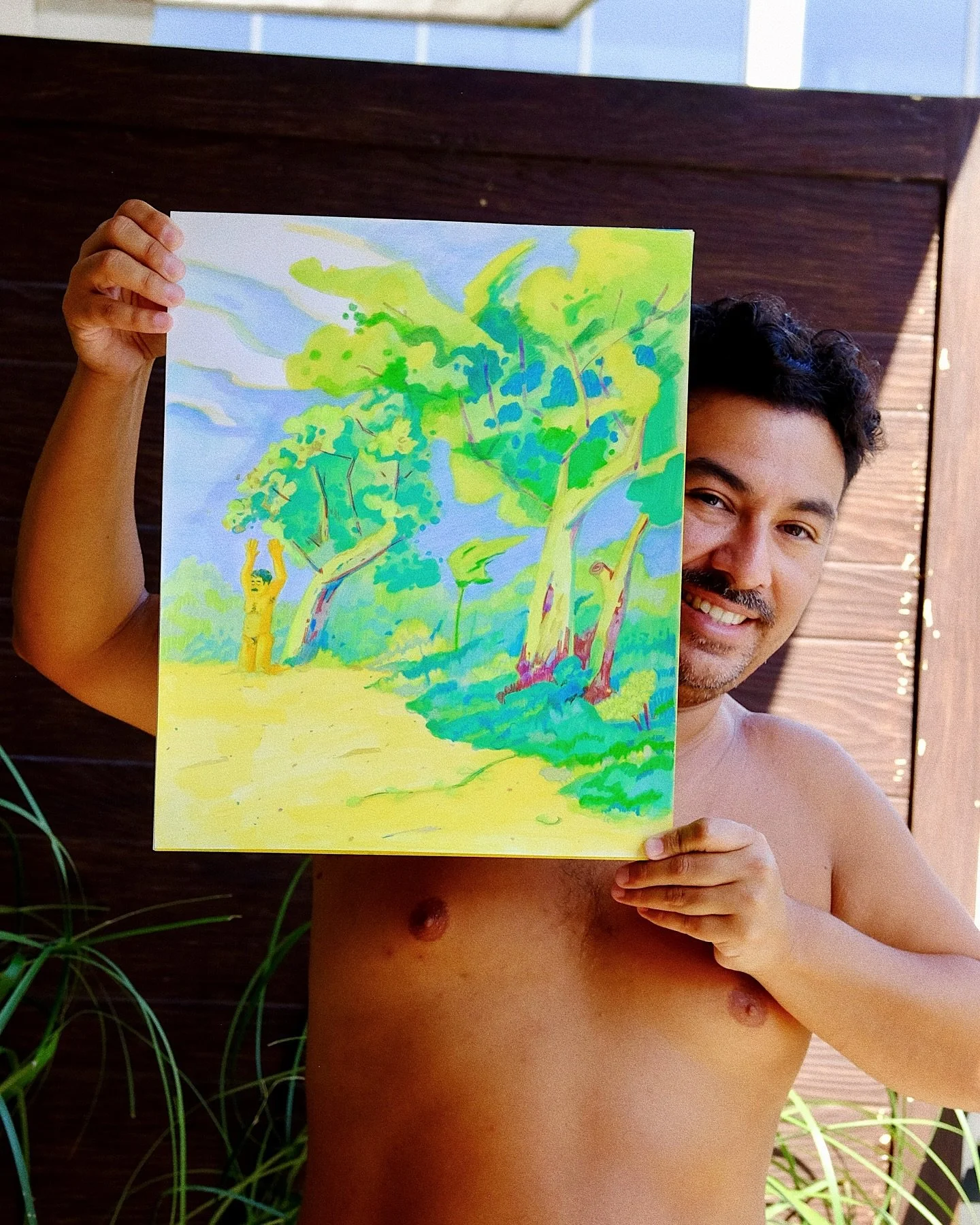 🏝️ Going every morning to the beach it&rsquo;s being like the biggest ritual ever! Here my take on it!
&mdash;
#flashycolors #modernart #interiordesign #colorfulart #artforsale #Fauvism #art #artist #nomadartist