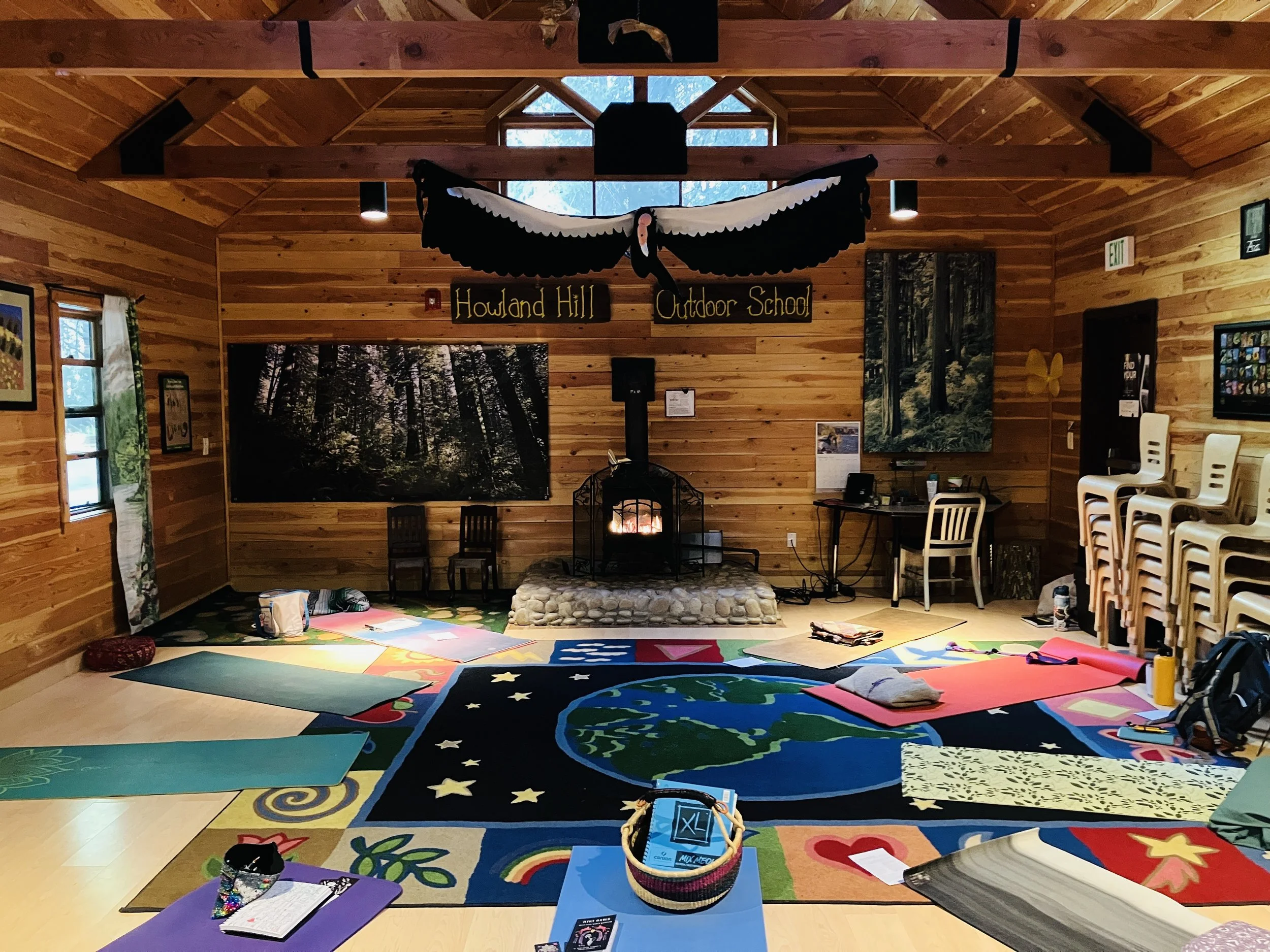 Photo of innerWILD Creative Retreat at Howland Hill Outdoor School in Del Norte County, Redwoods National Park, with Lauren Godla and Holly Hilgenberg