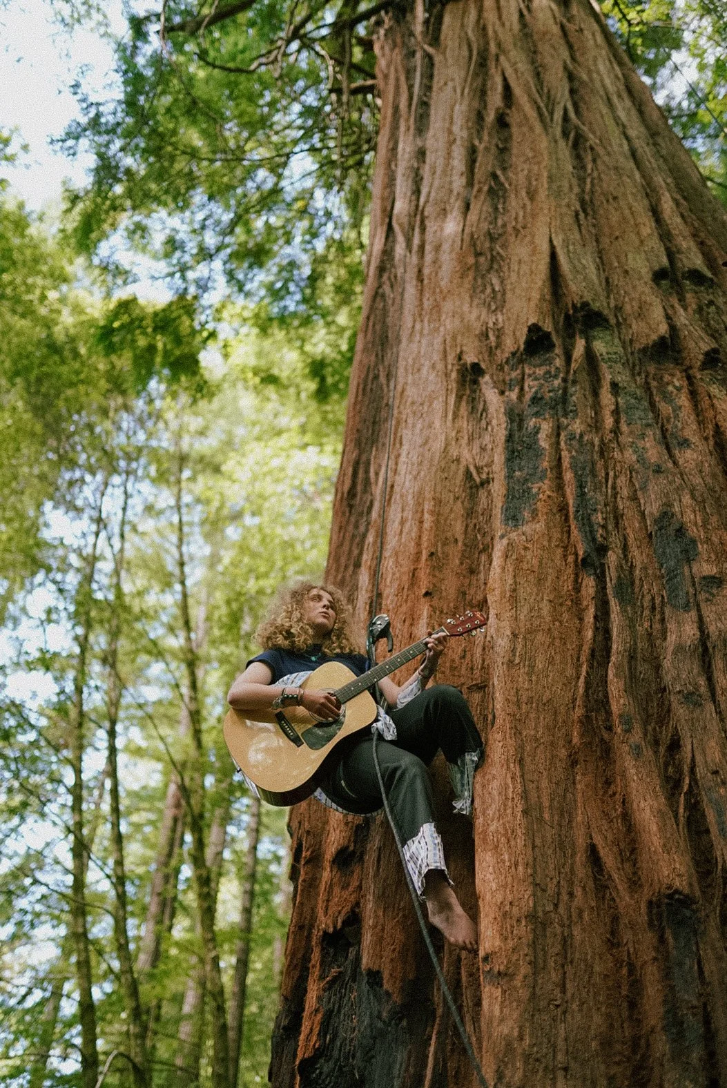 A member of the Dirt & Glitter Youth Performance Company performing at Redwood Roots in Del Norte County