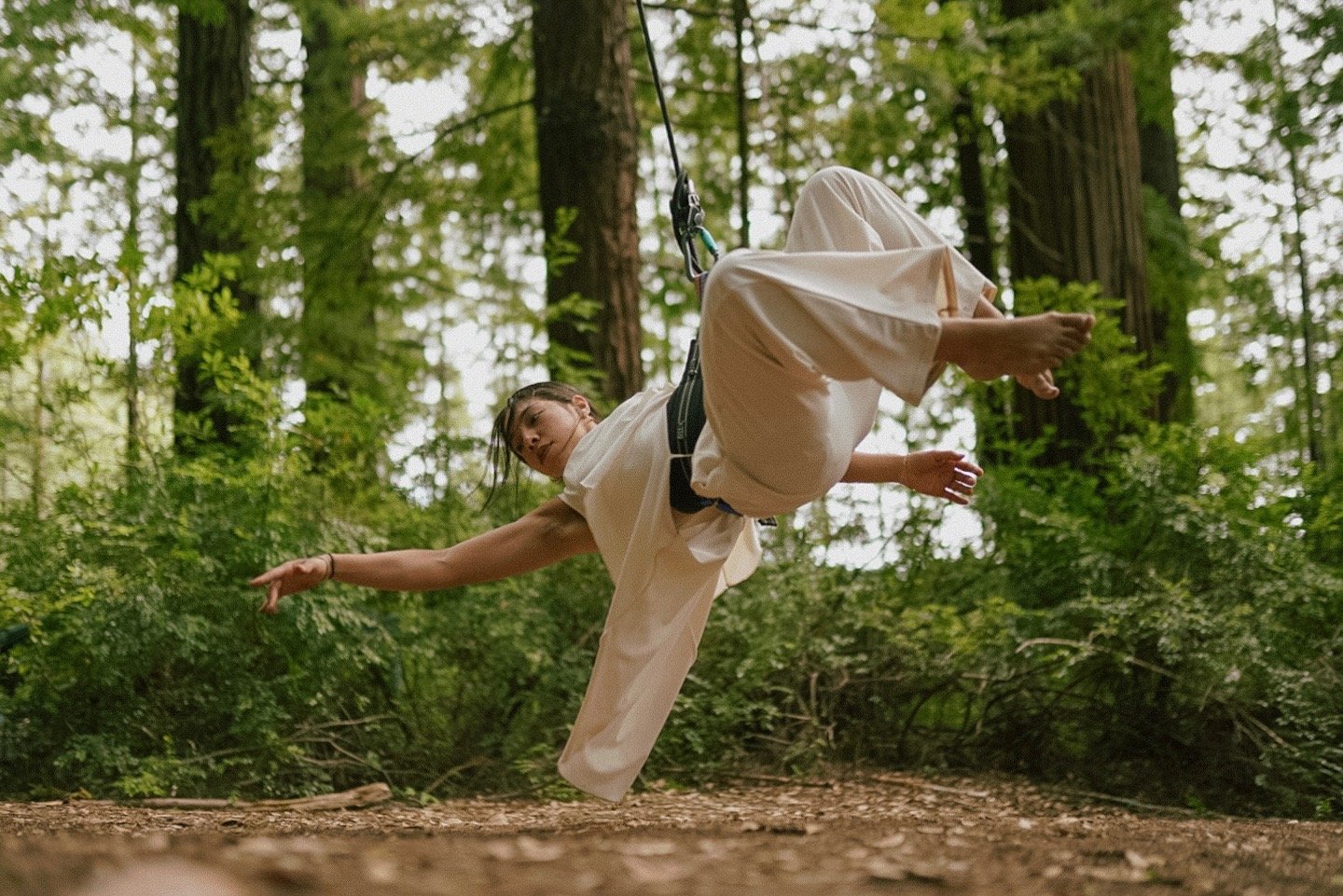 A member of the DiRT & Glitter Youth Performance Company performs at Redwood Roots in Del Norte County