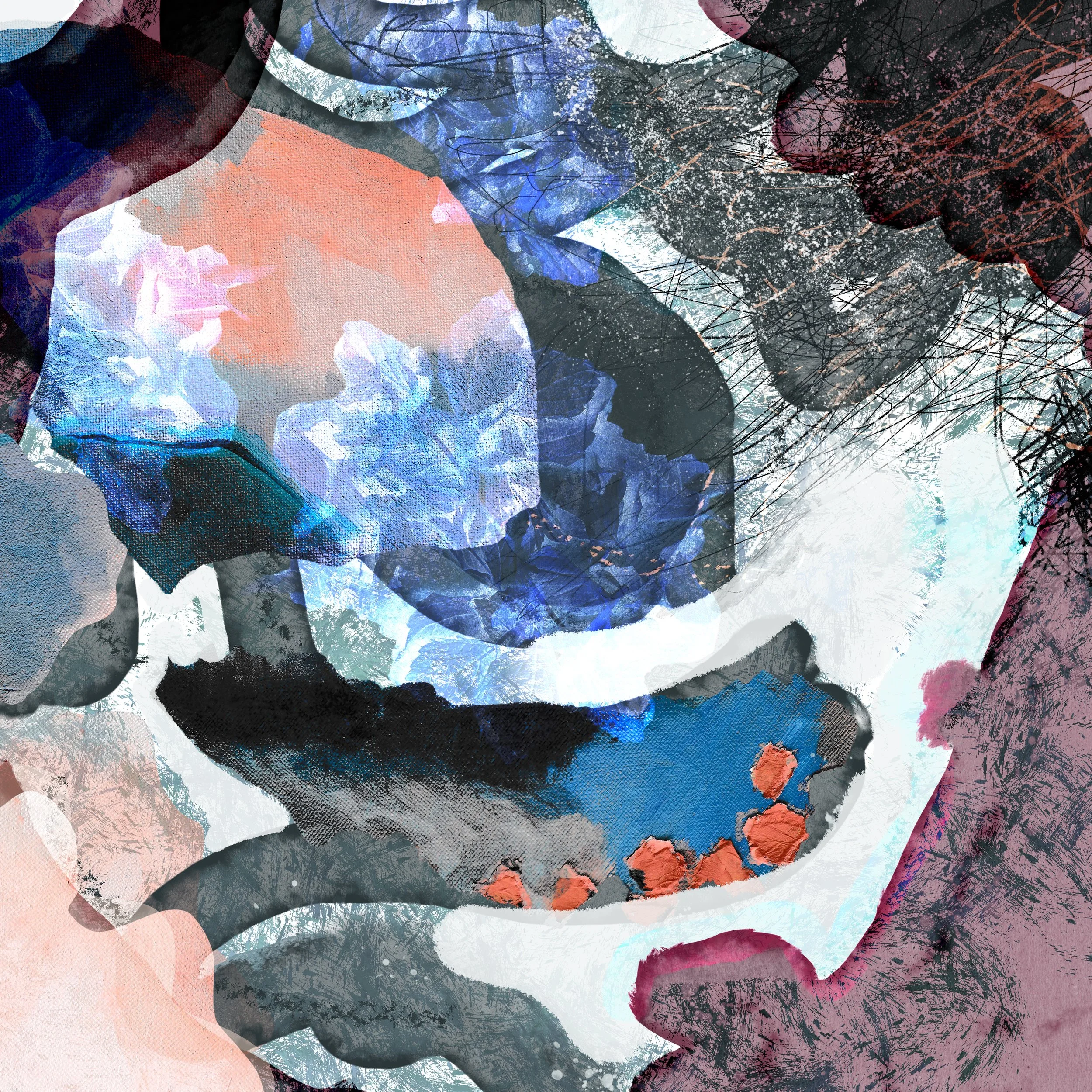 "Peaceful/Chaos syndrome", Archival Inkjet Print, 12"x12", 2025