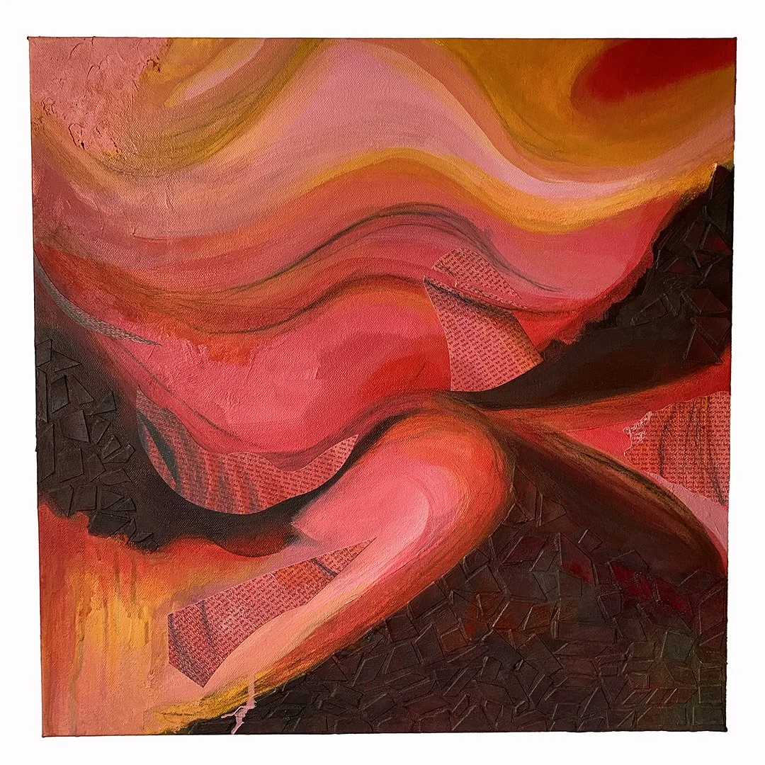 "Be here now", Acrylic on canvas, 8"x10", 2025