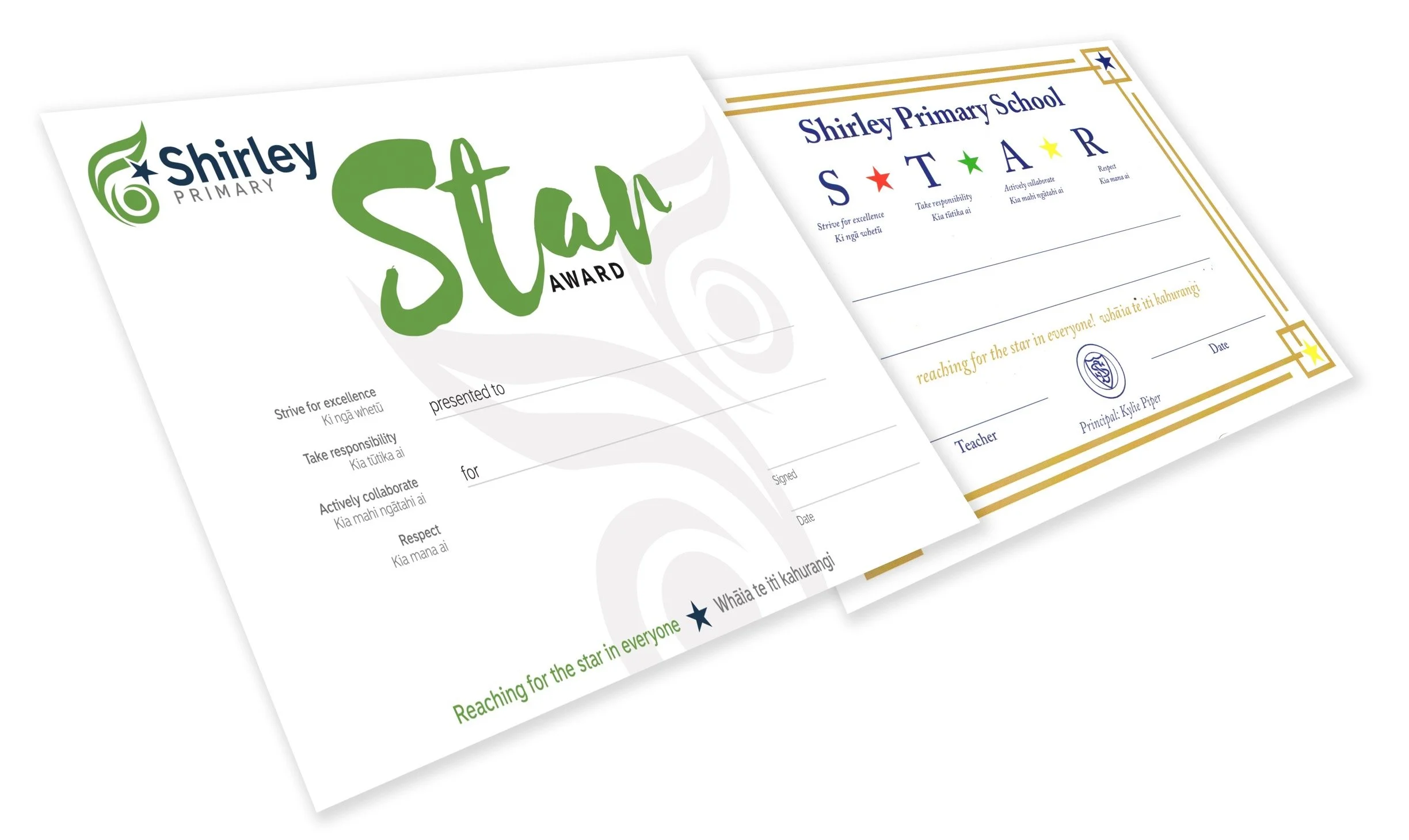 image of shirley certificates showing old and new and impact of good graphic design