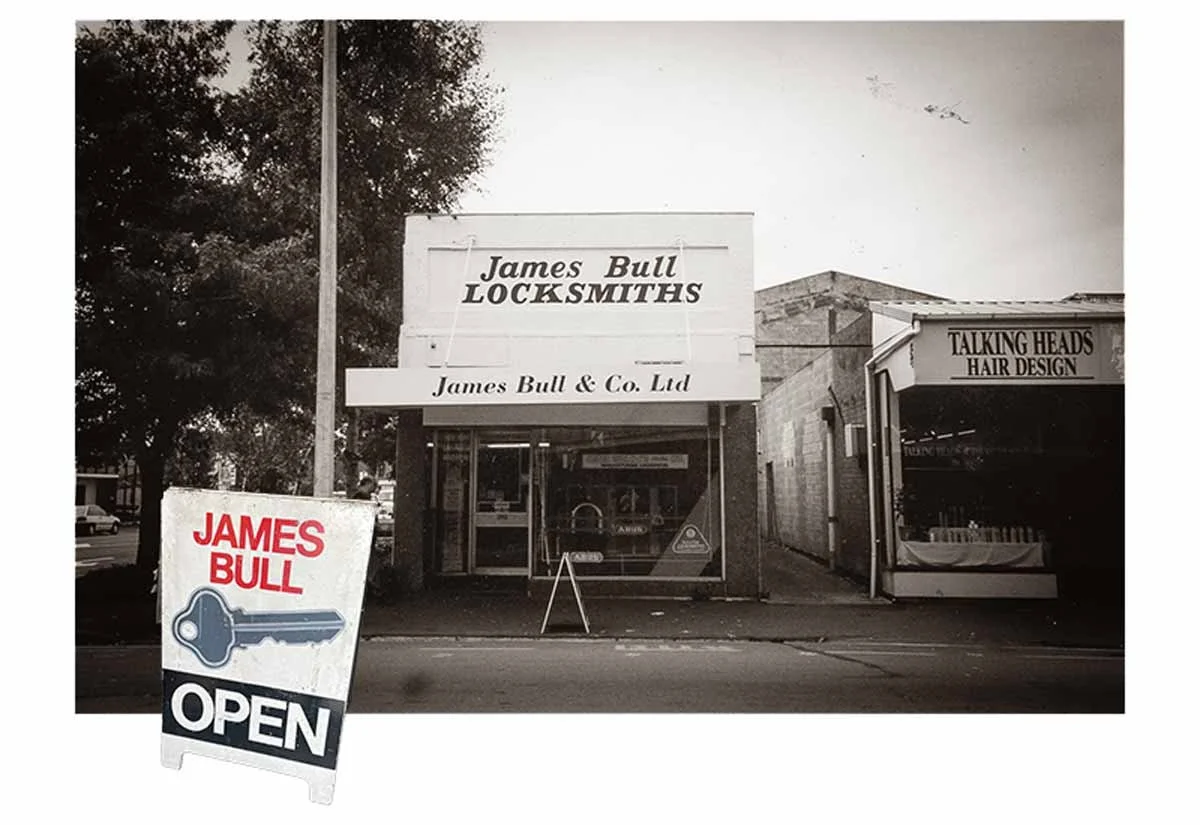 image of old james bull building on colombo street 70 years ago