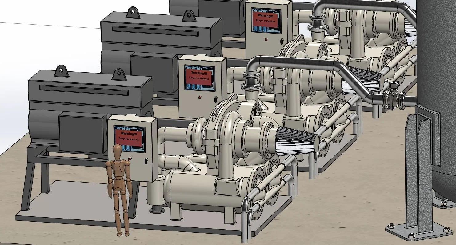 Centrifugal air compressors for the system