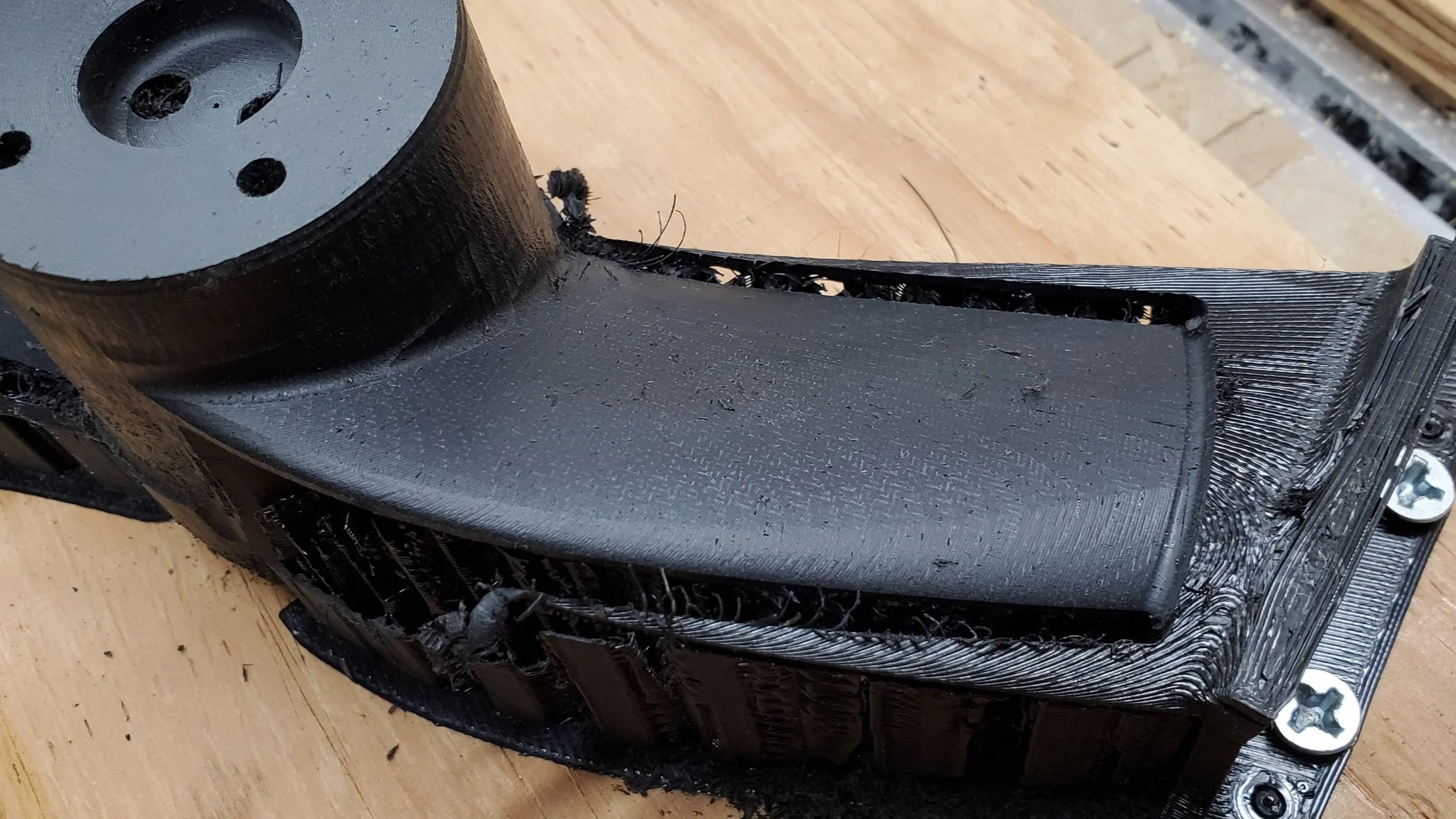 First revision prop made by 3D printing extra material, then CNC machining down to final dimensions for higher precision