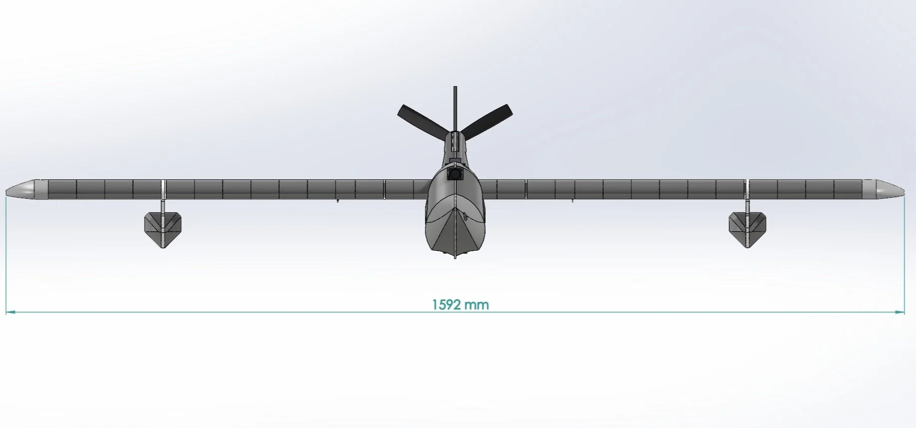 Seaplane front view