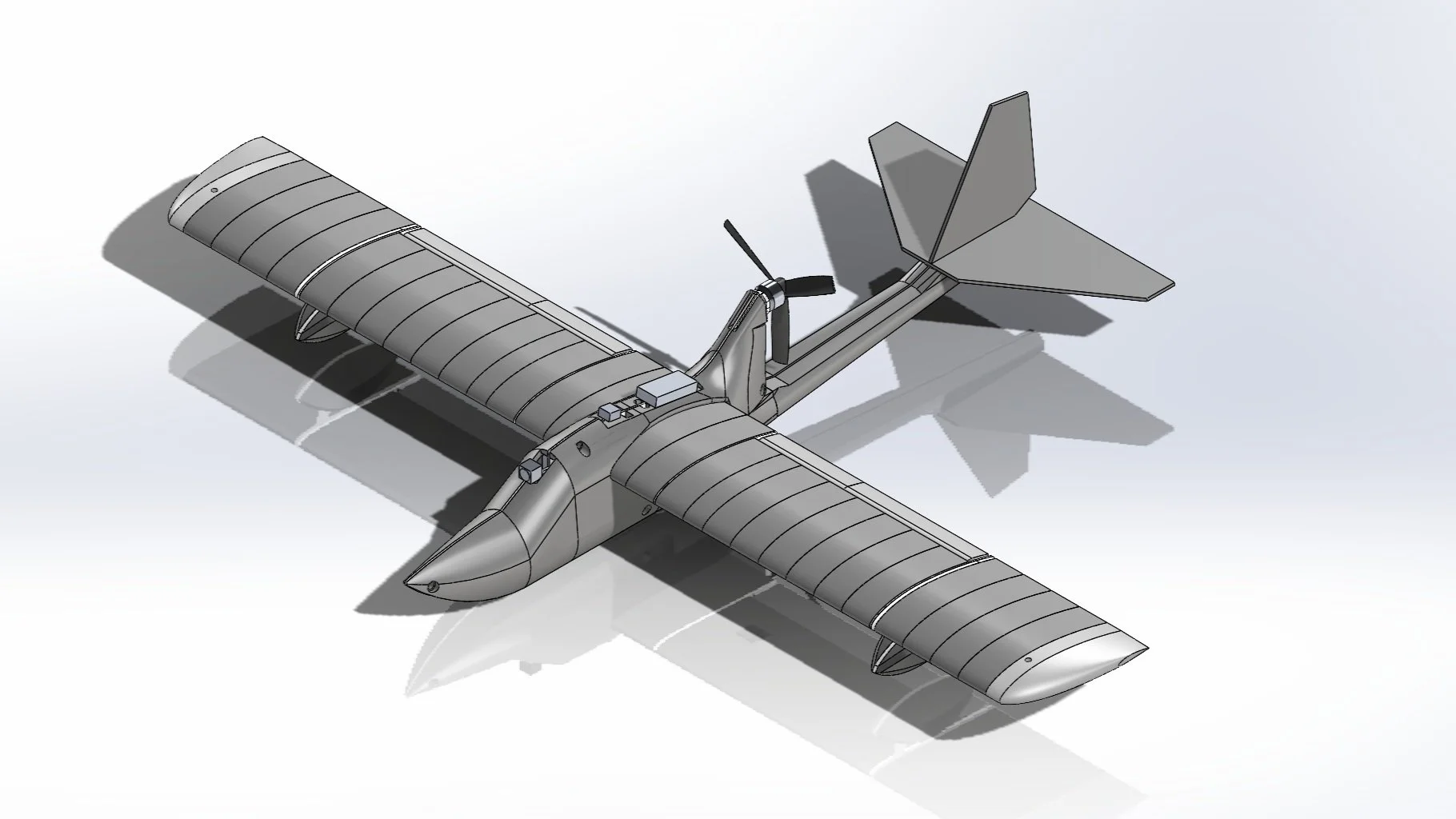 Full seaplane model designed from scratch