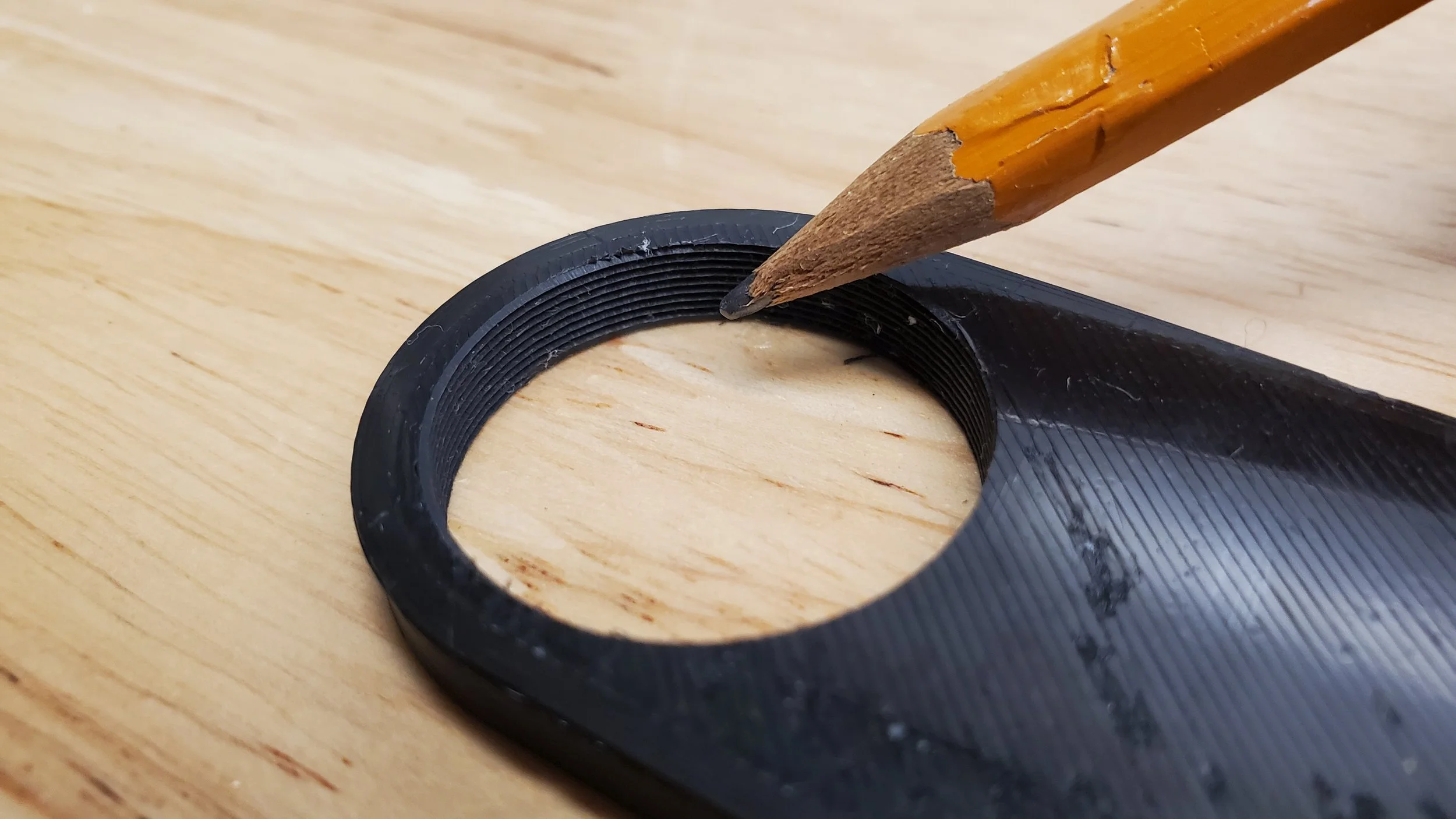 M28.5 x 0.6 machined threads in a 3D printed lens adapter for a telescope