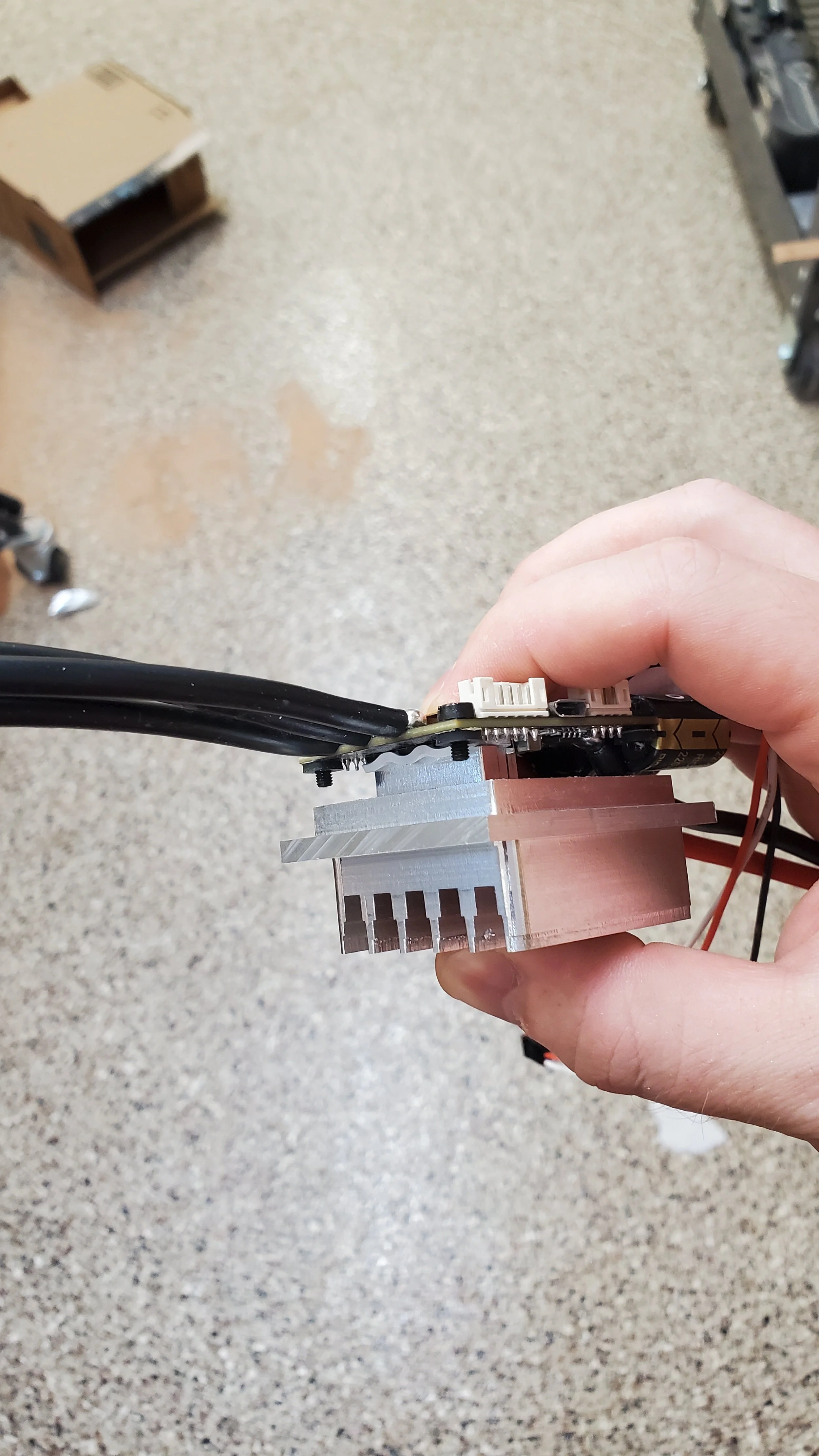 Making a custom external heatsink for motor speed controller