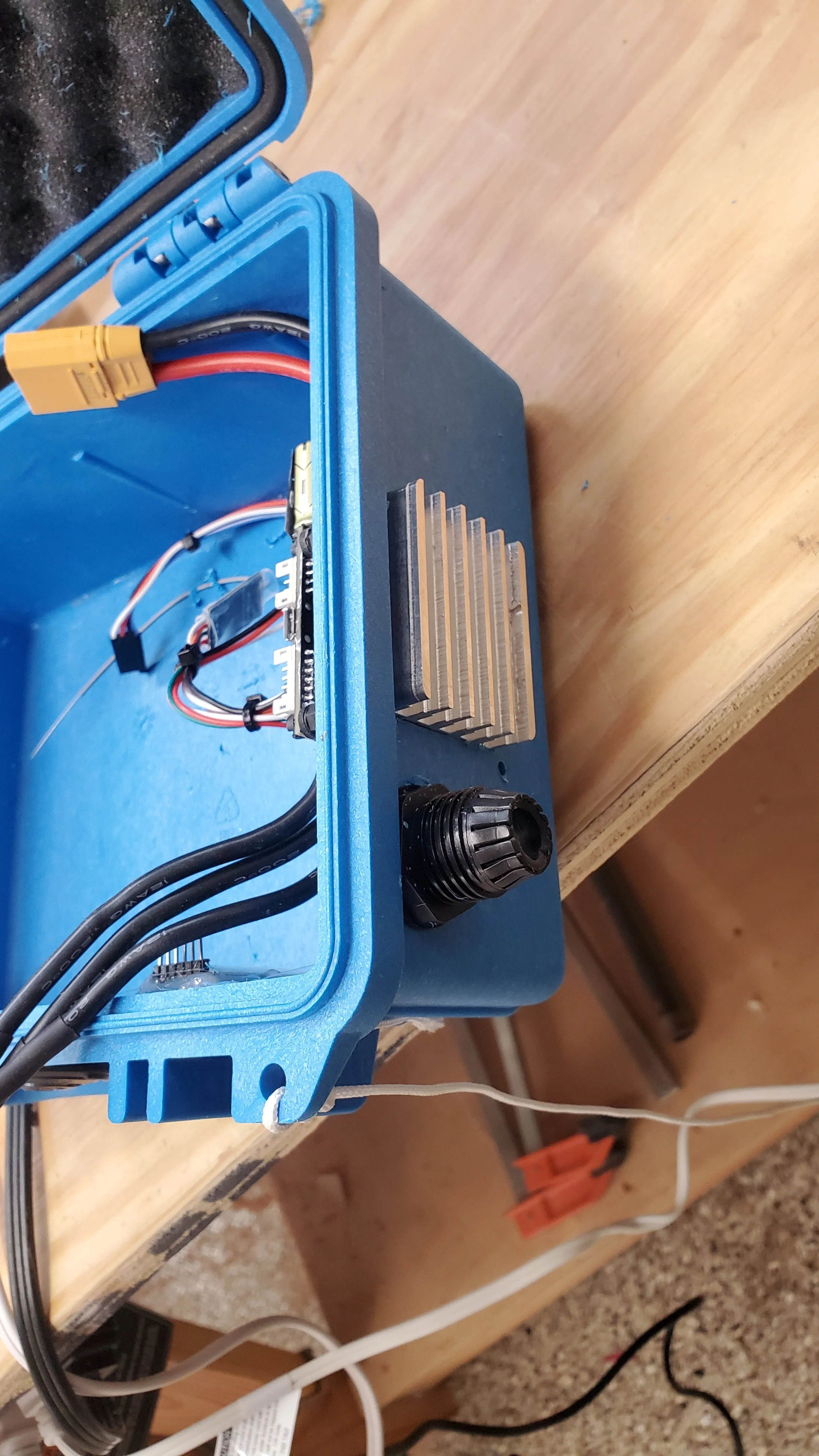 Motor speed controller mounted in Pelican case