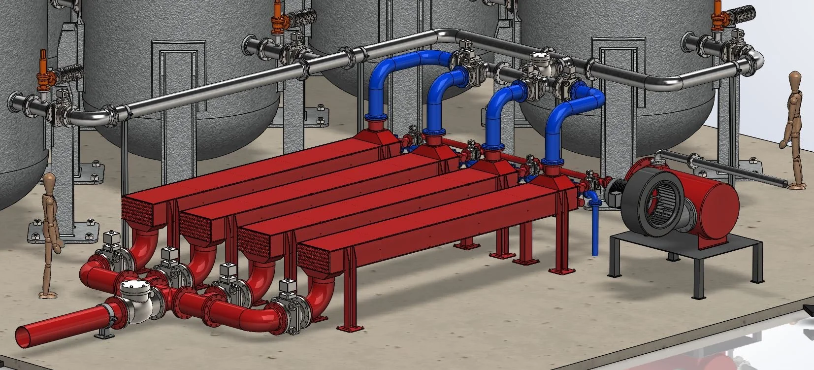 Heat exchangers to heat pressurized air for autoclaves