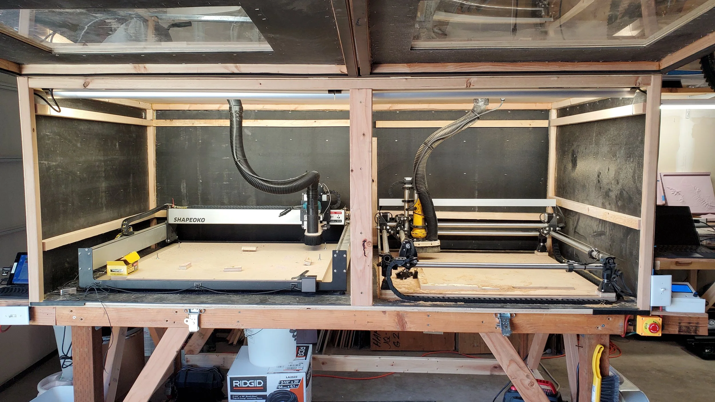 Added a Shapeoko 3 CNC machine and built an enclosure