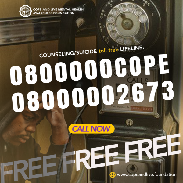 Toll-Free Suicide Prevention Helpline in Nigeria– We’re Still Here for You