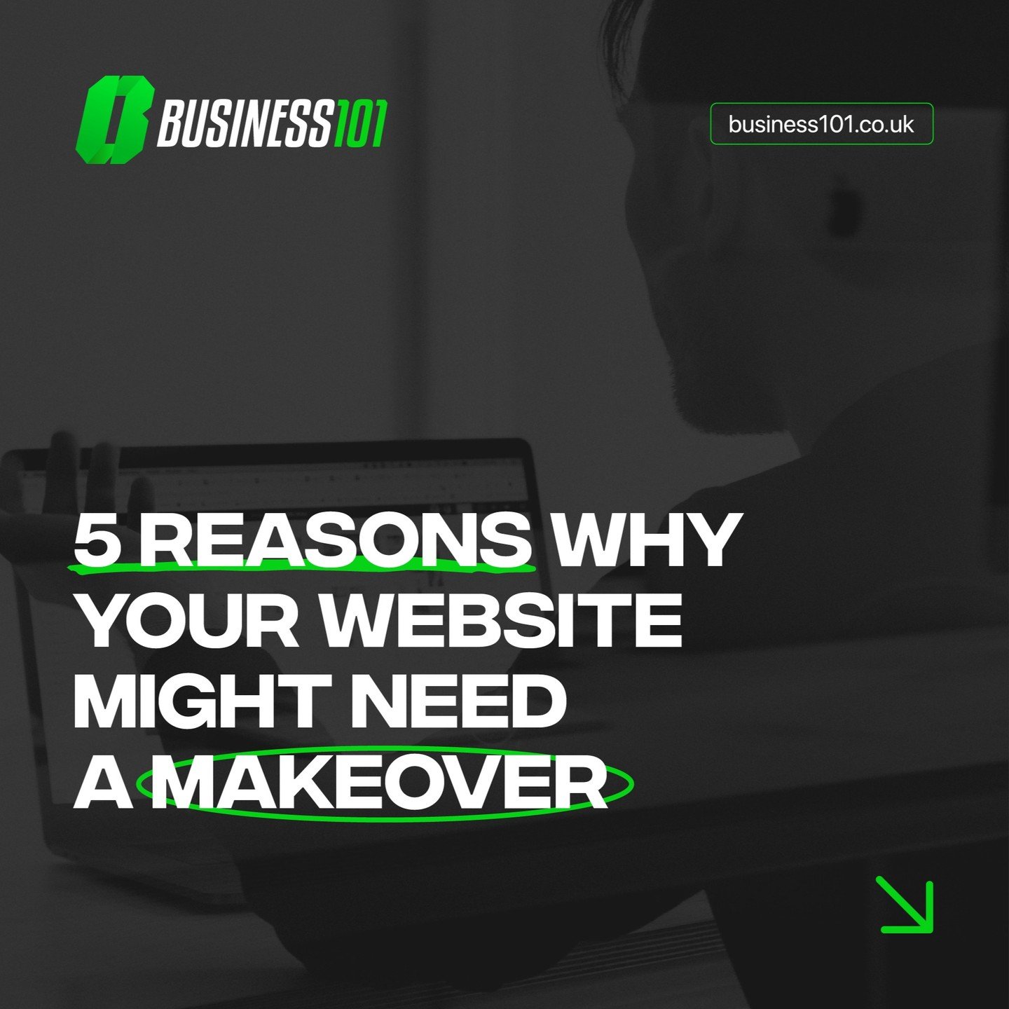 Is your website feeling a bit stale? 😴

Check out these 5 reasons why your website might need a makeover! 🎨

Want personalised advice? Reach out to me at alex@business101.co.uk or visit our website (link in bio) today! 🙌