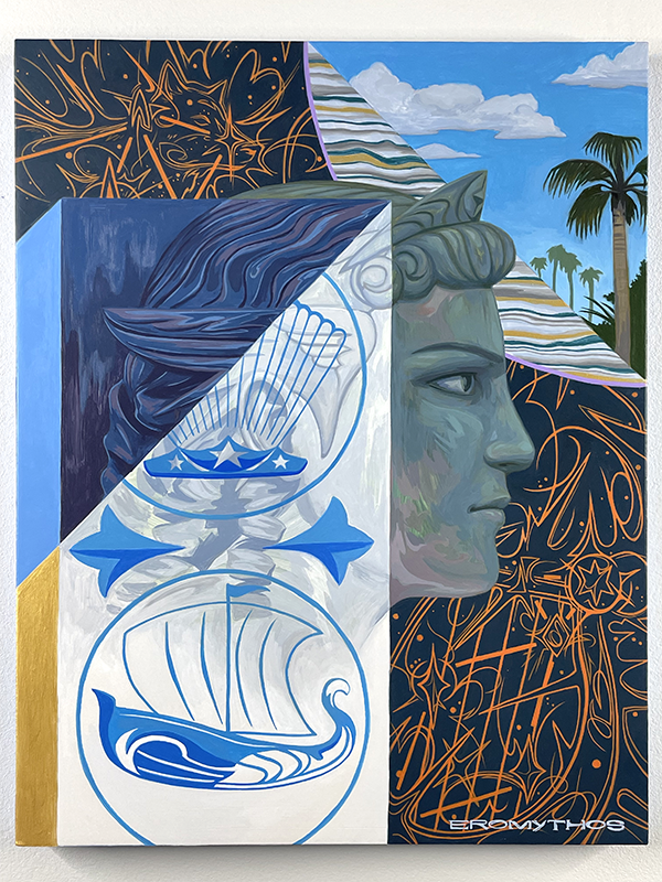 "Lupus and Lyra" acrylic on board, 11"x14"