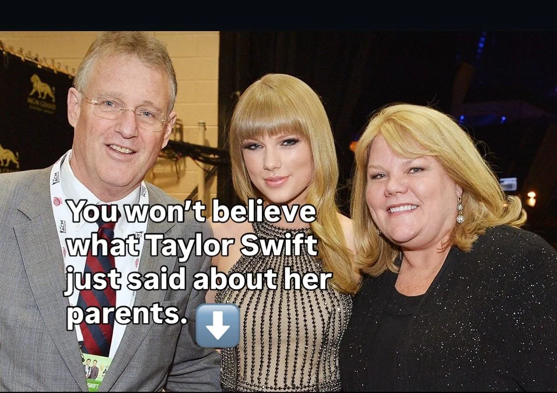 In a recent interview with @latenightseth, @taylorswift said that her parents are the ultimate VIPs. Do you know how many kids I have met (including homeschooled kids) who would never say that about their parents?

I don&rsquo;t know Taylor or her pa