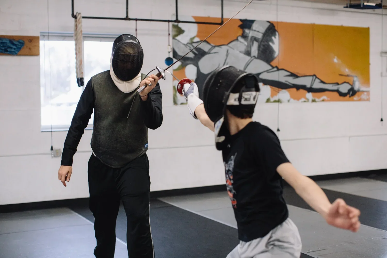 Private fencing lesson with a coach at Exeter Fencing Academy