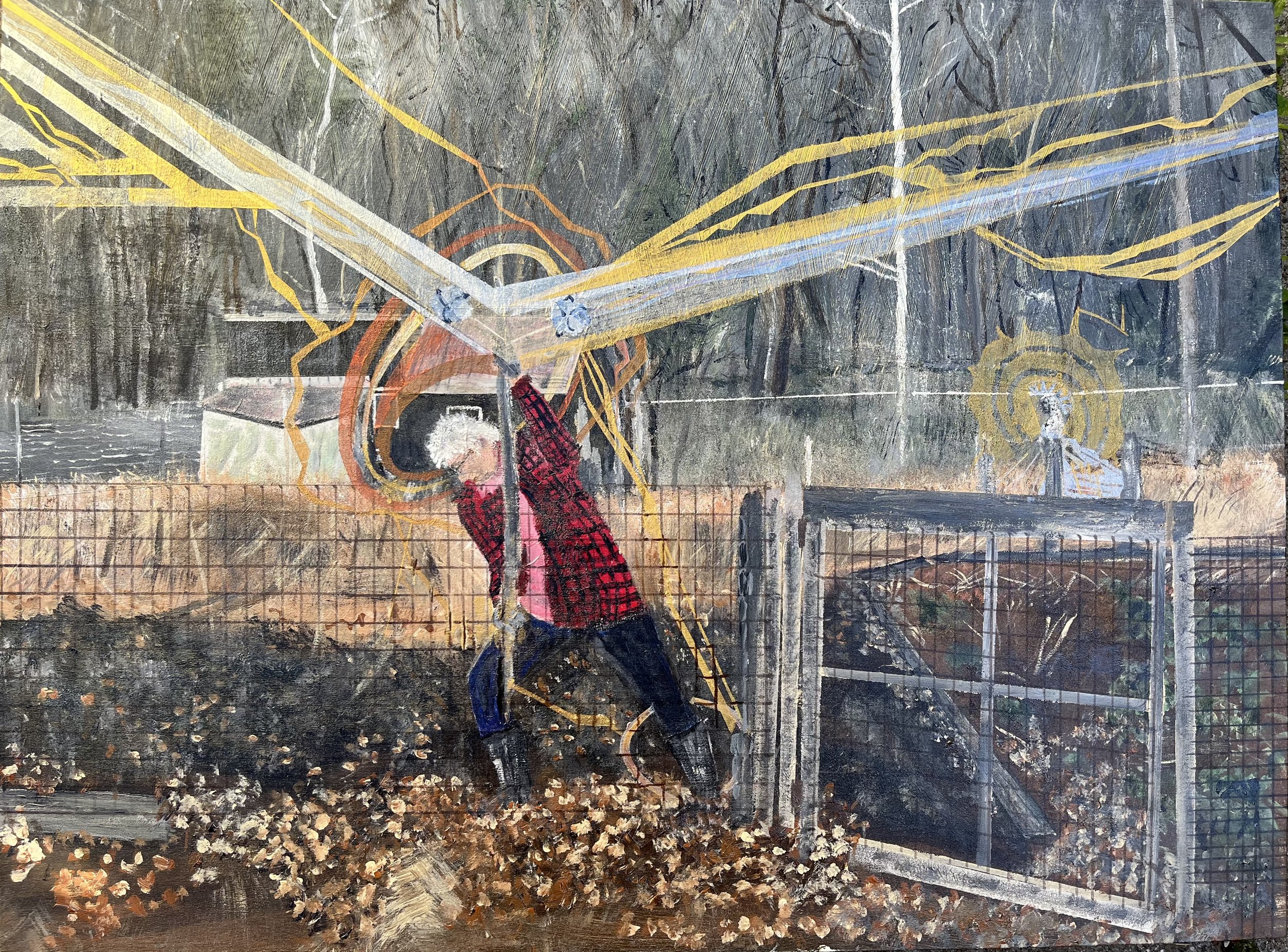 Mom in Her Garden at the End of Winter,
May 2025