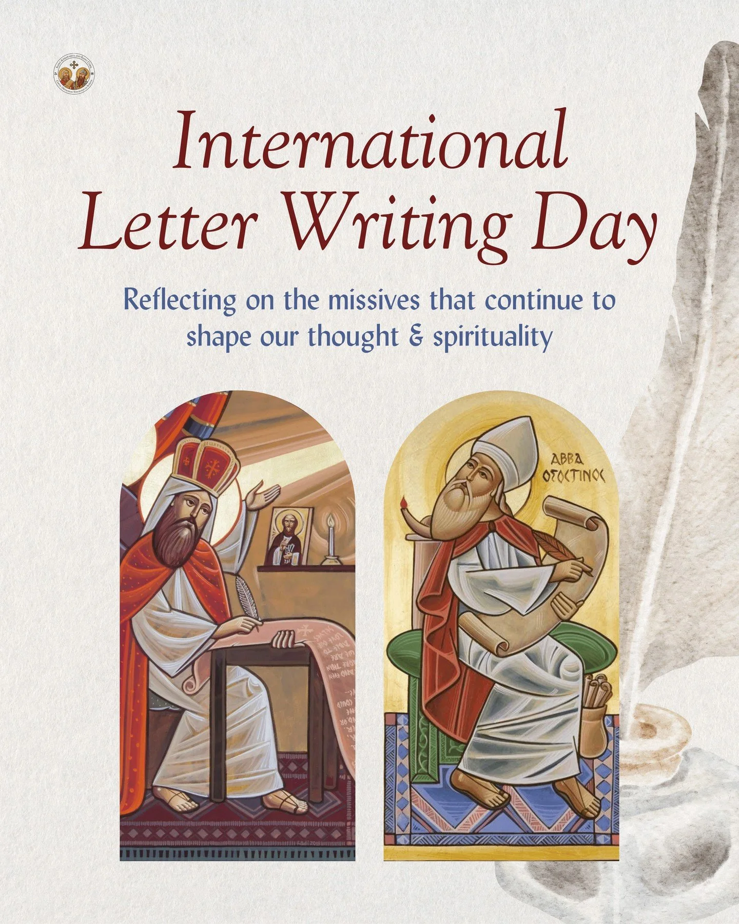 Happy International Letter Writing Day! ✉️⁠
⁠
For centuries, letters carried the wisdom, encouragement, prayers, and spiritual counsel of the Church Fathers. And as a result of these letters, their wisdom has been preserved for a future generation.⁠
