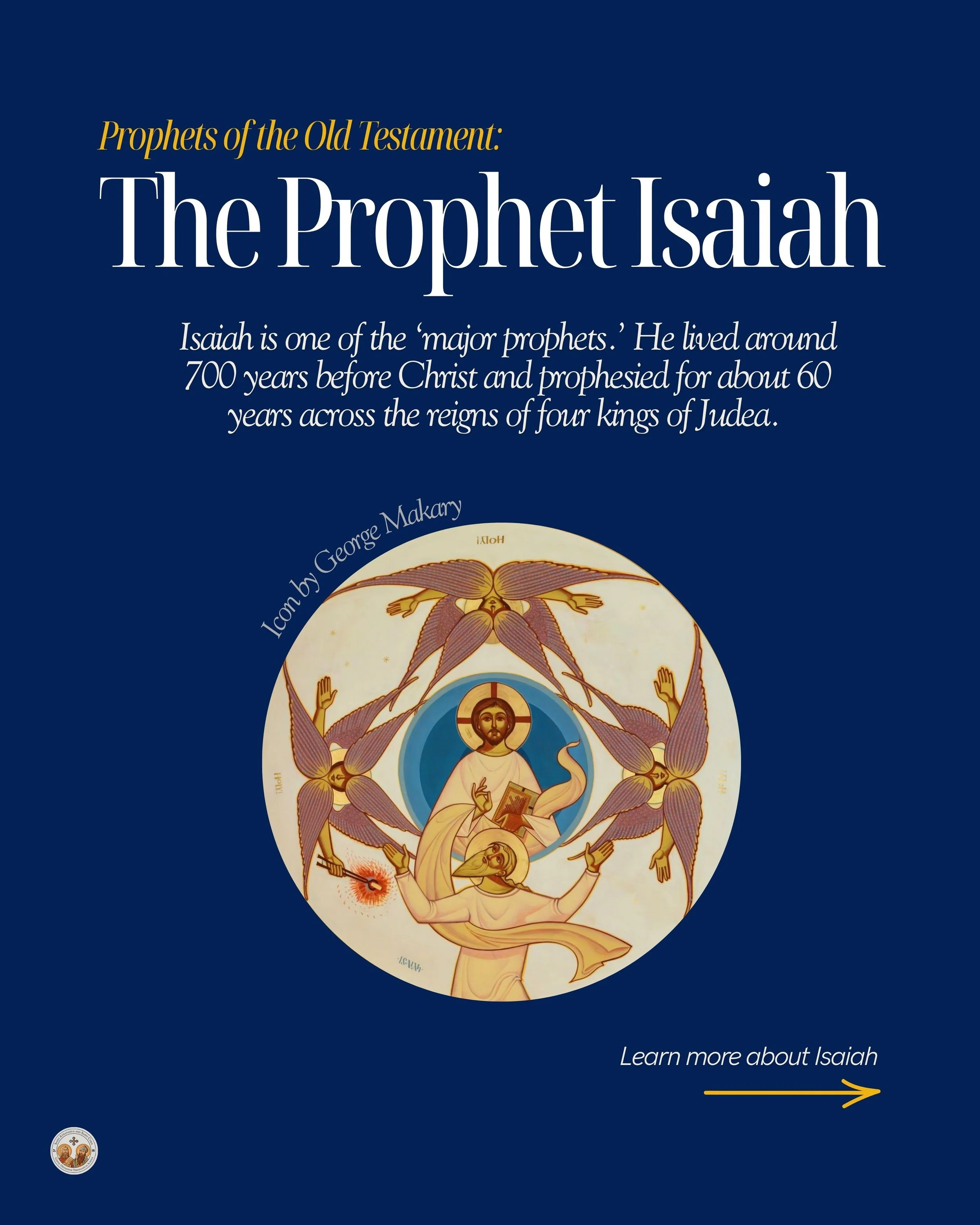 Today we commemorate the Prophet Isaiah. His prophecies foretold the Virgin birth of Christ, His suffering on the Cross, and the salvation He would bring to the world.

"Therefore the Lord Himself will give you a sign: Behold, the virgin shall c