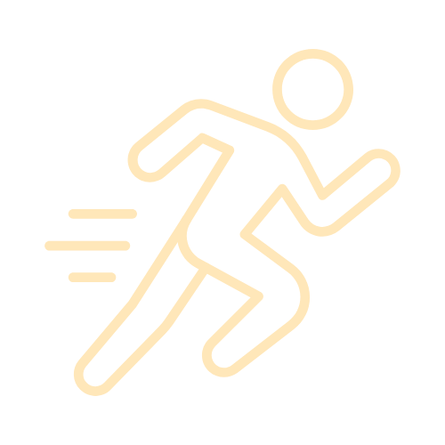 An icon of someone running.