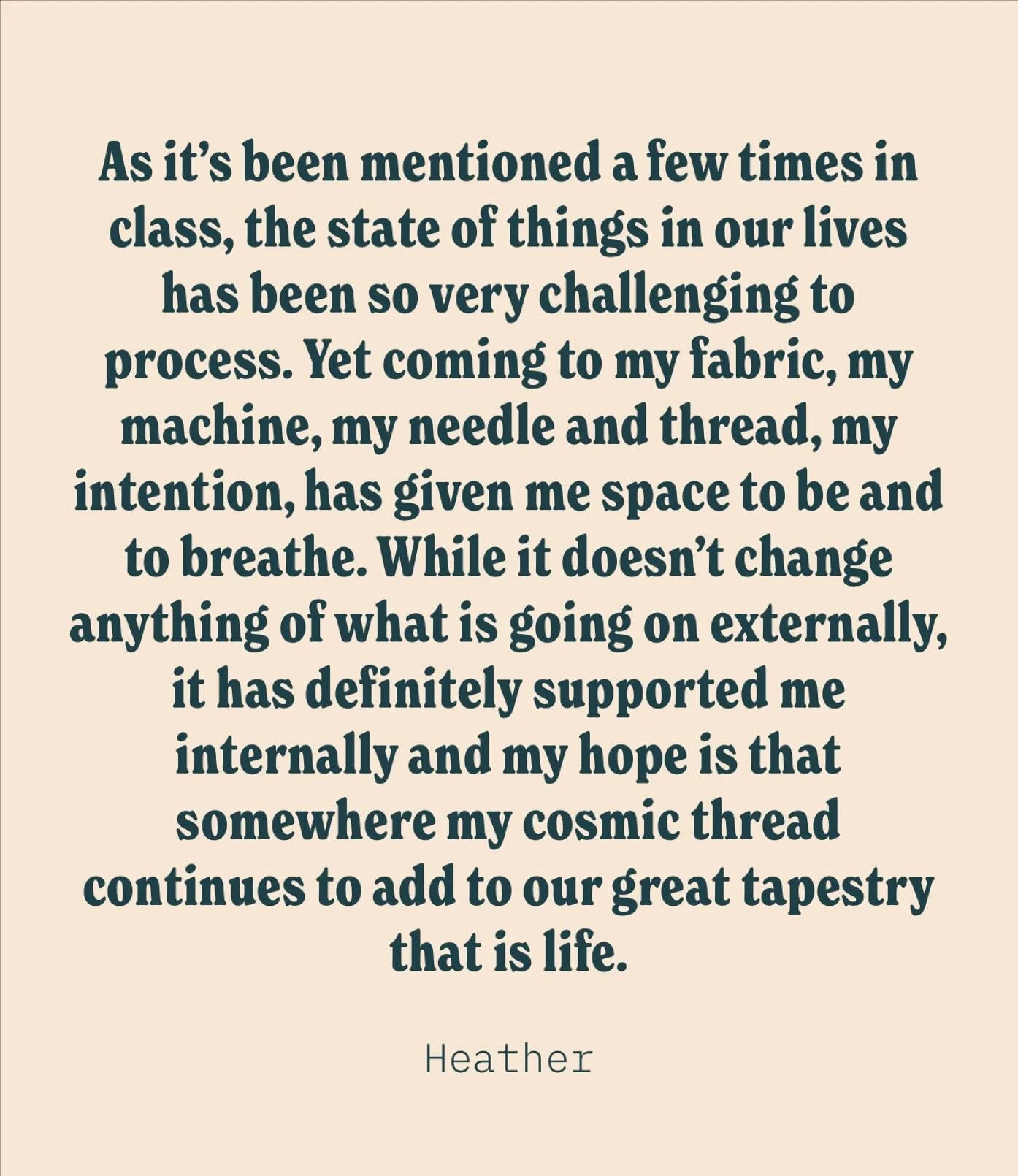 Sometimes sewing is more than sewing 🪡 
Sometimes it is a tether back to the self, an invitation to the present, a reminder of being part of something greater, a practice of embodiment. 
It can be a reminder that little by little we can make a dif