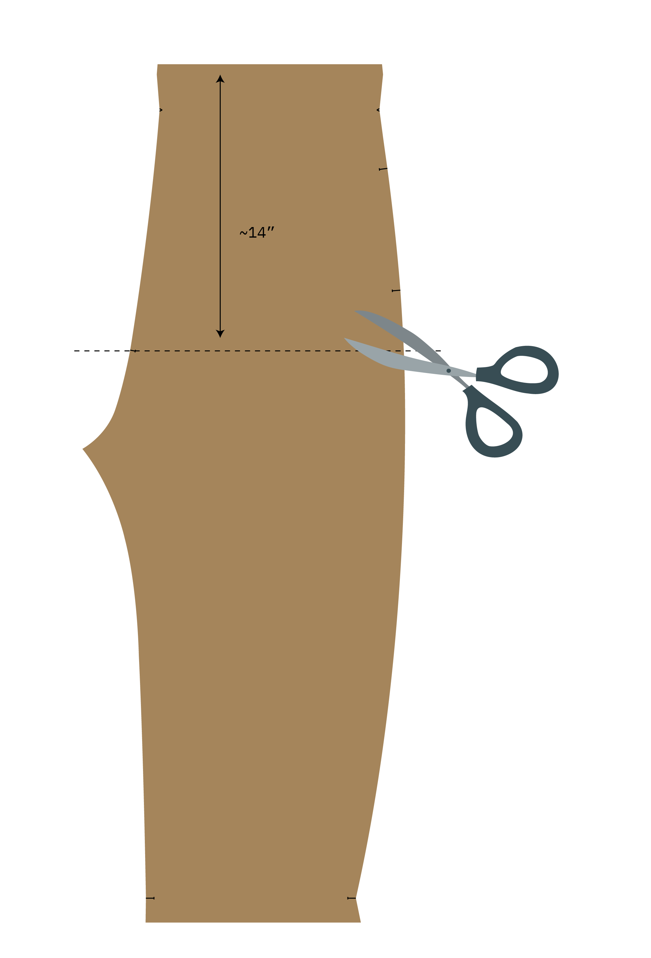 Shorten from the top