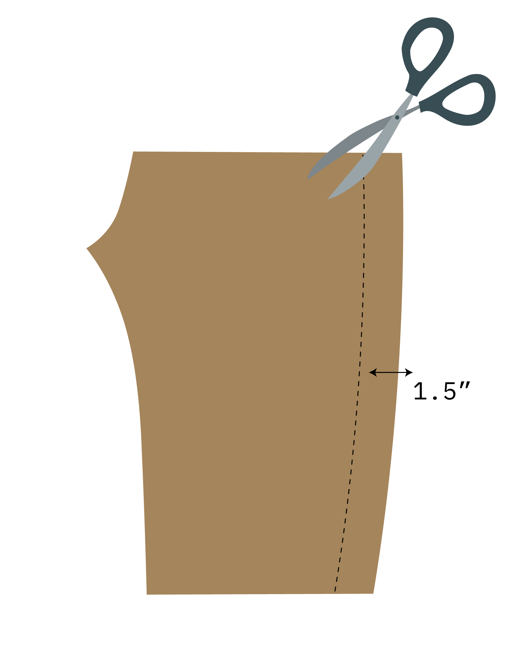 Trim along the side
