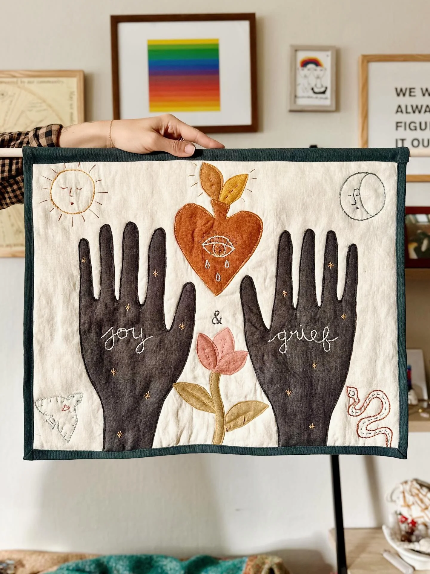 Sewing as alchemy ✨

Transmute your feelings into art ❤️&zwj;🔥

Cast your spells with thread 🪡 

Sacred Threads: Crafting Intention Fiber Art Class starts in one week! 

Six weeks of virtual learning, 12 hours of video calls, lifetime access to the