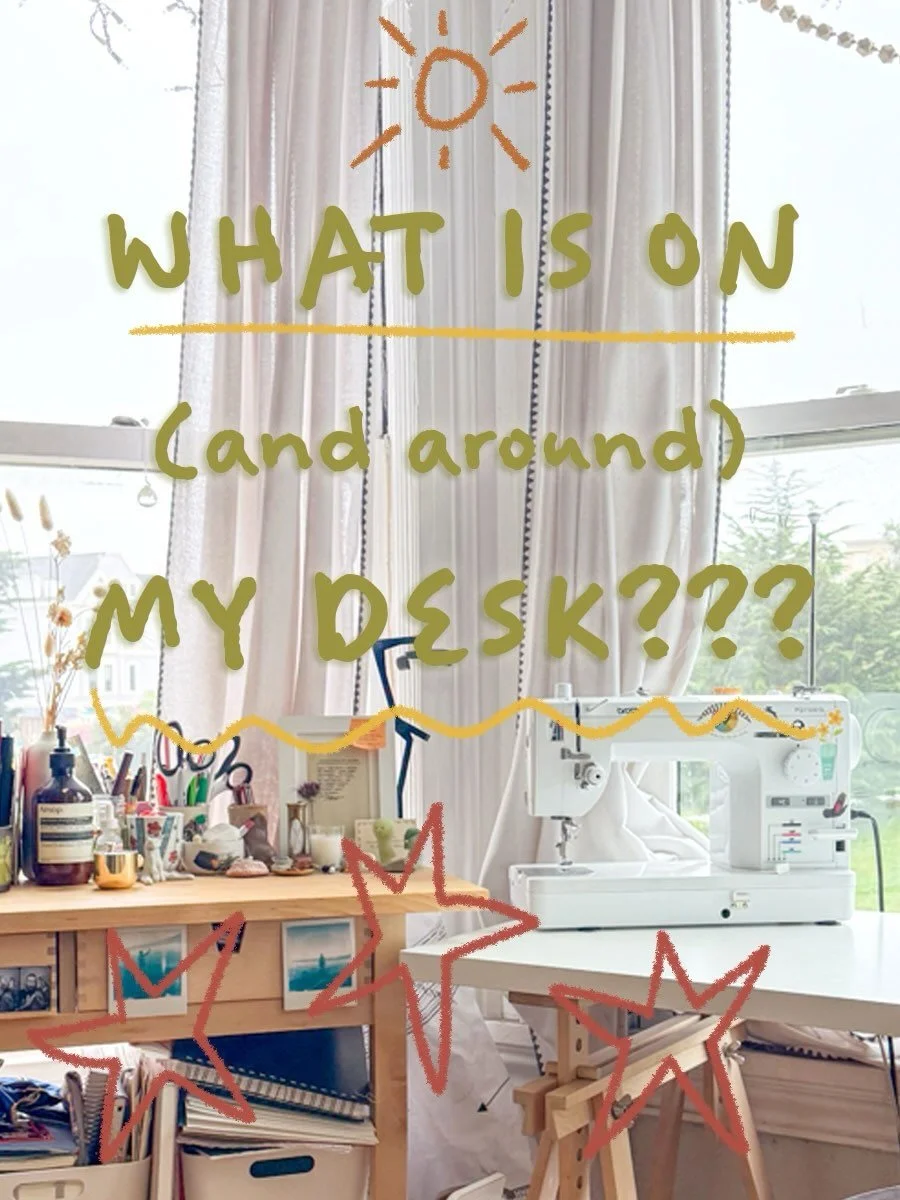 The things I surround myself with that aid my creative practice in one way or another 🪡 📕 🐚 

You can find links to my go-to tools and favorite books and other things via the link in my bio (but also if you are looking for new tools or books, chec