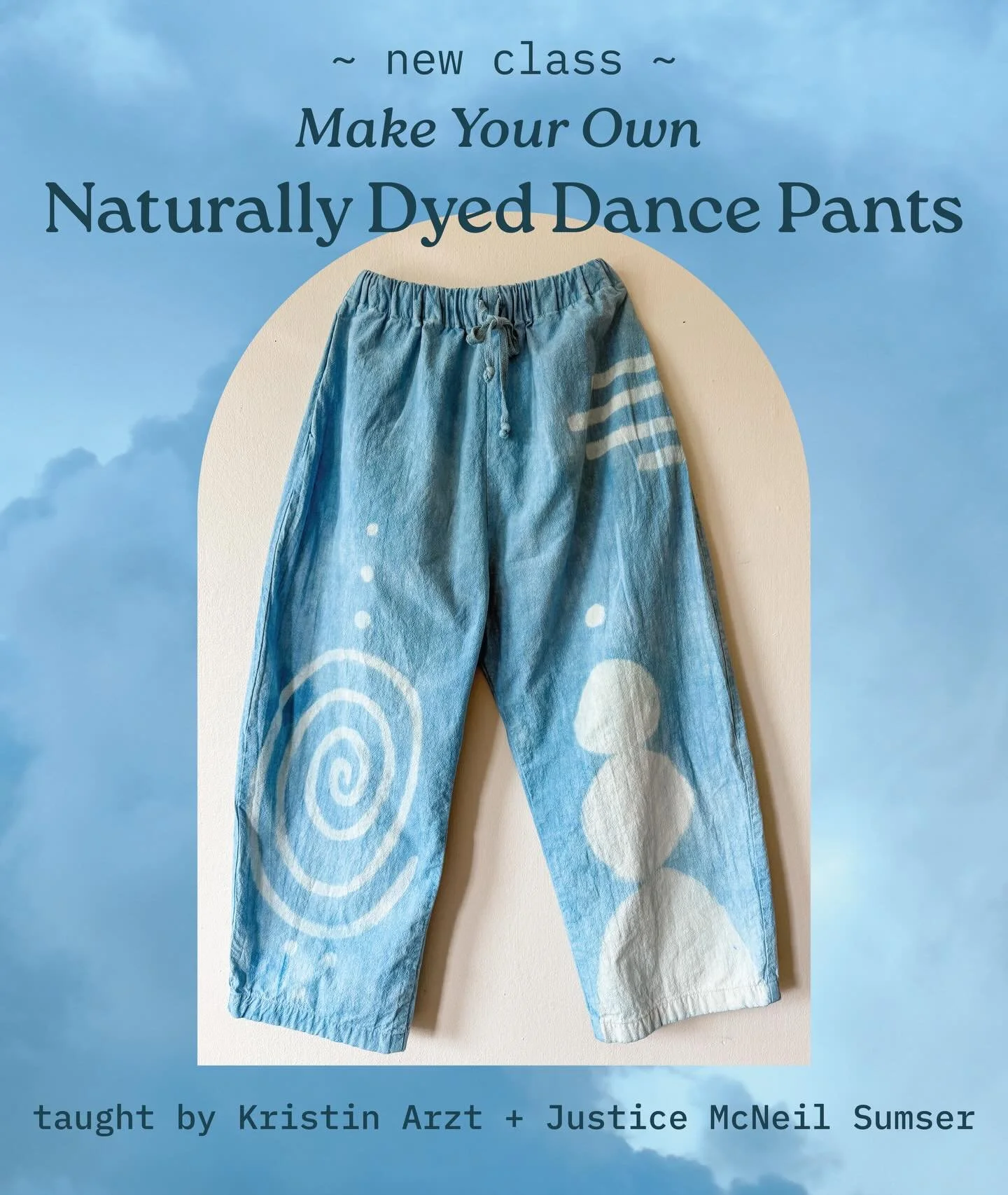 NOW ENROLLING: Make Your Own Naturally Dyed Dance Pants class! 🌀

Enter our giveaway to get a free spot! Link in bio to enter or sign up 💙

Join @kristin.arzt and @threadandsprout in this five week online class and learn how to: 
- make your own #t