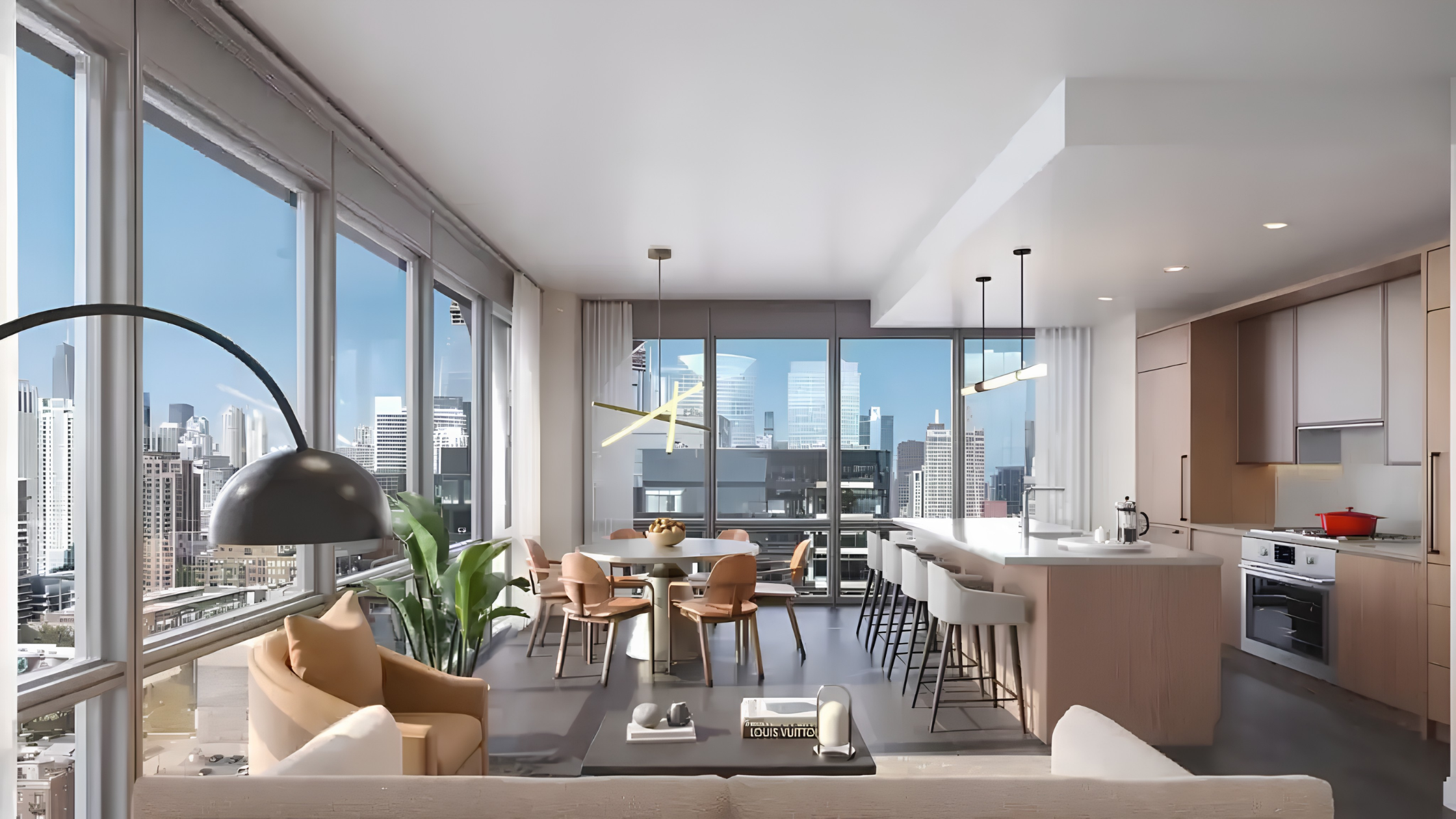 Chicago apartment skyline view