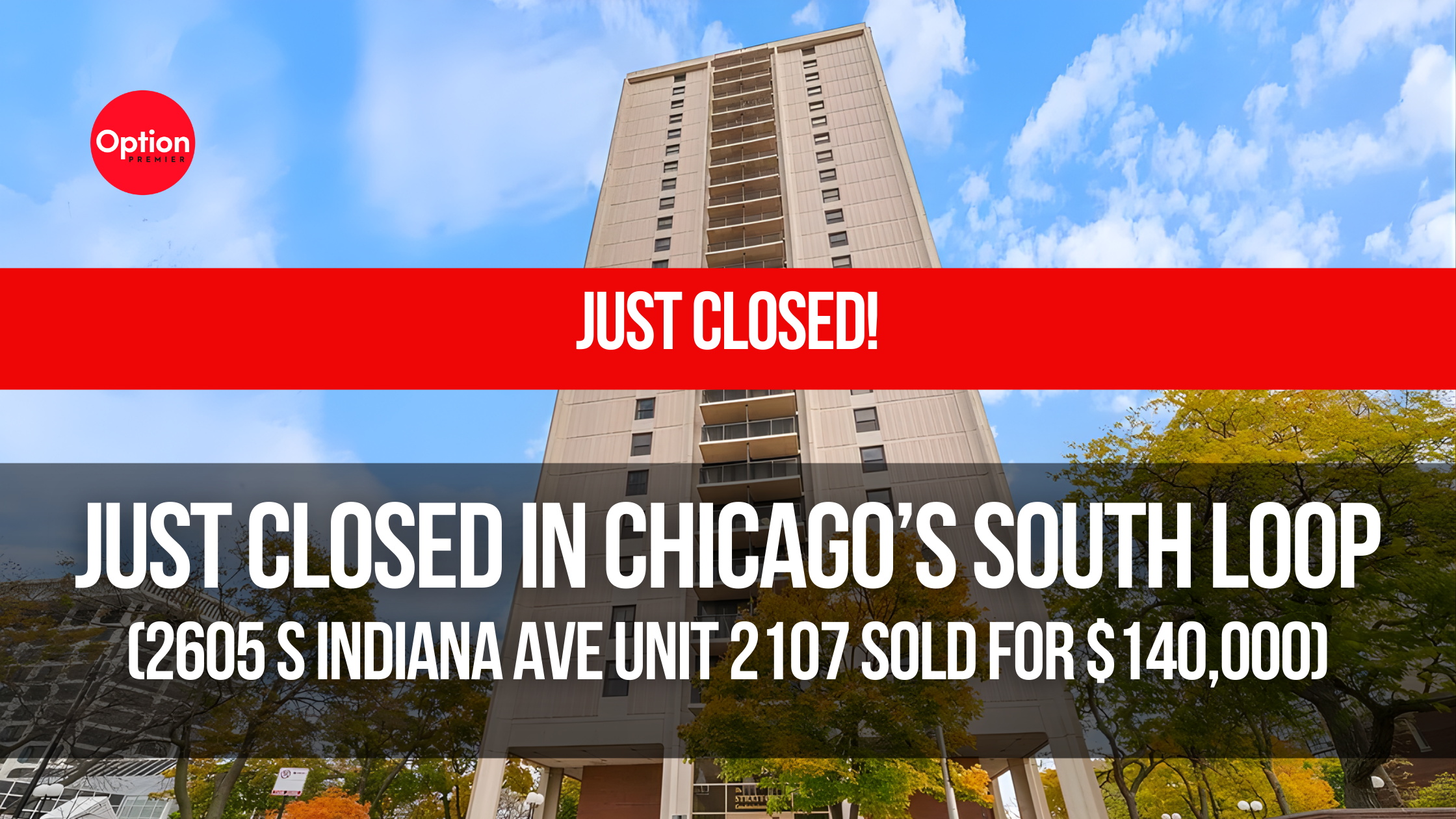 Just Closed in Chicago’s South Loop: 2605 S Indiana Ave Unit 2107 Sold for $140,000