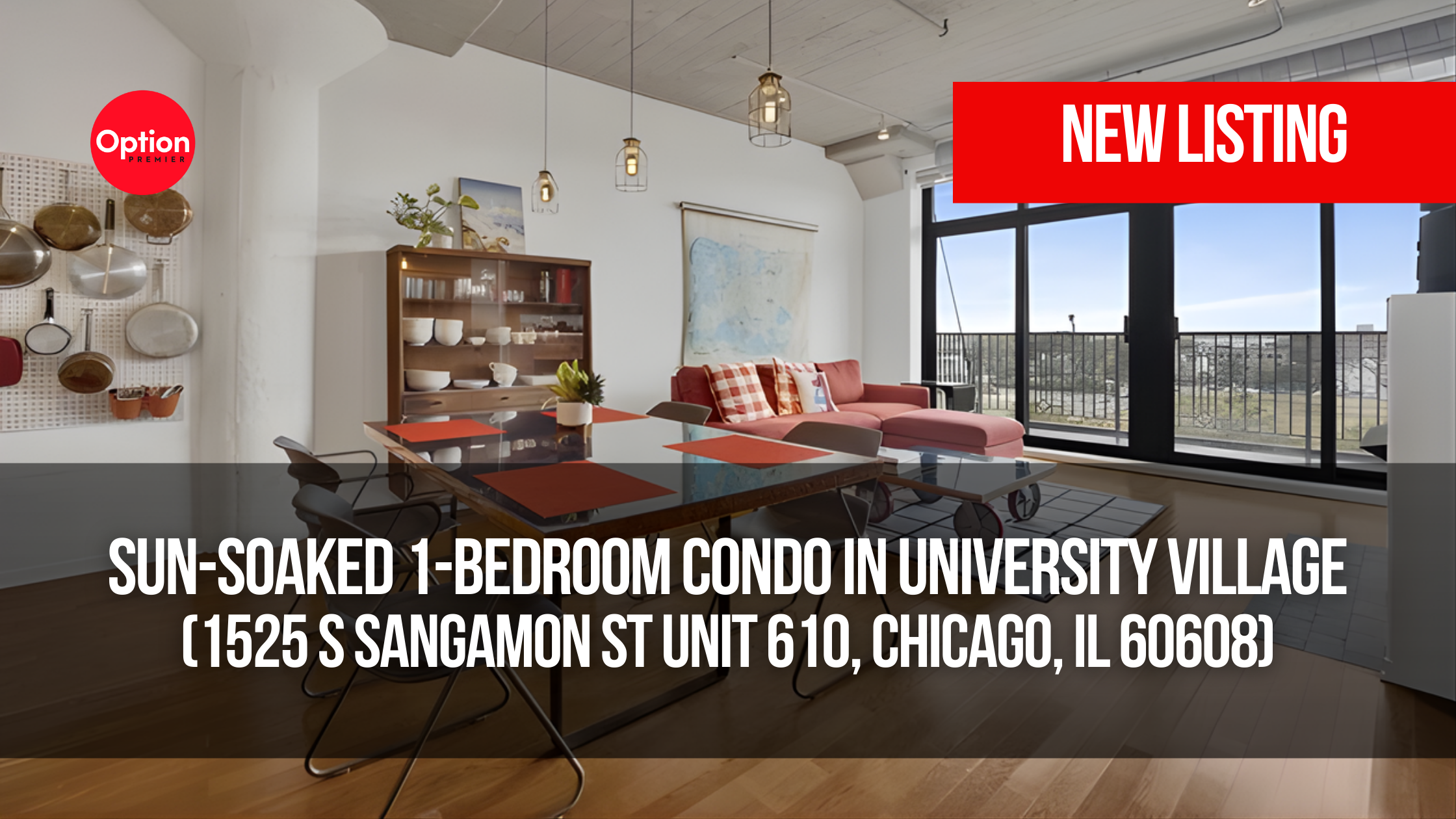 Sun-Soaked 1-Bedroom Condo in University Village: 1525 S Sangamon St Unit 610, Chicago, IL 60608