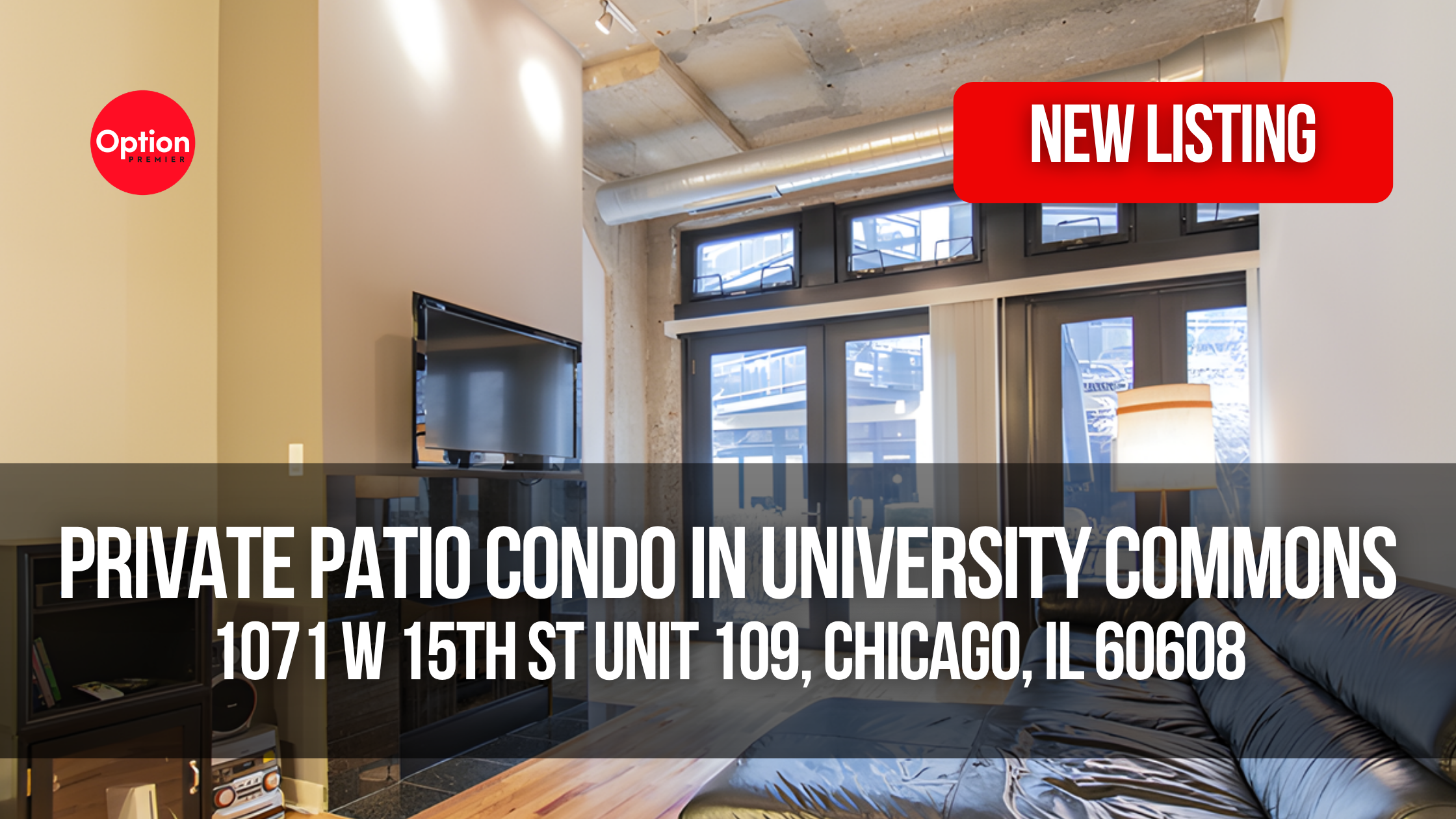 Private Patio Condo in University Commons: 1071 W 15th St Unit 109, Chicago, IL 60608