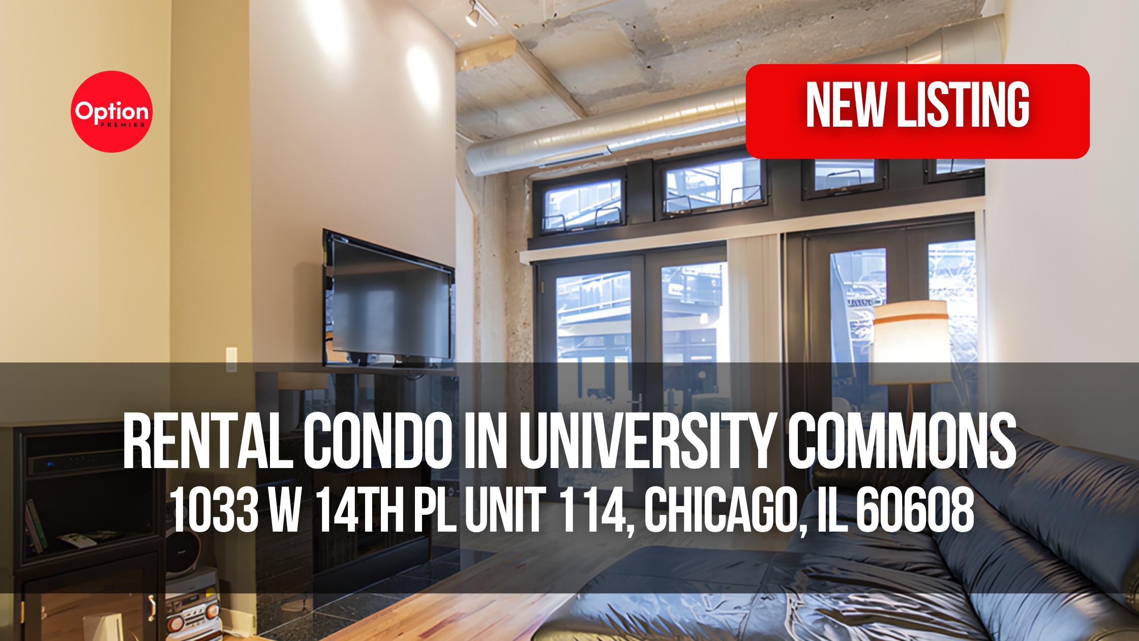 Rental Condo in University Commons: 1033 W 14th Pl Unit 114, Chicago, IL 60608