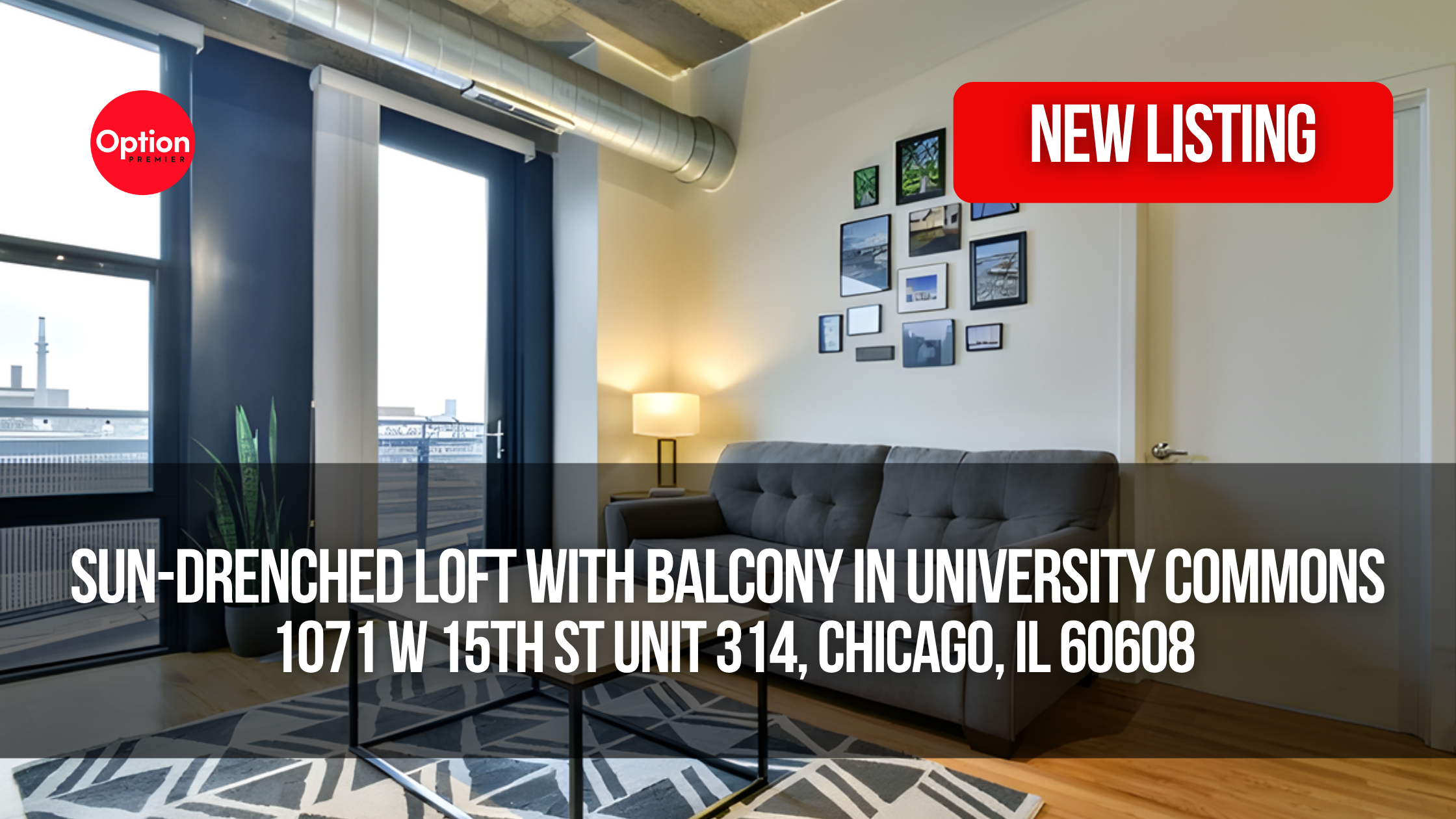 Sun-Drenched Loft With Balcony in University Commons: 1071 W 15th St Unit 314, Chicago, IL 60608