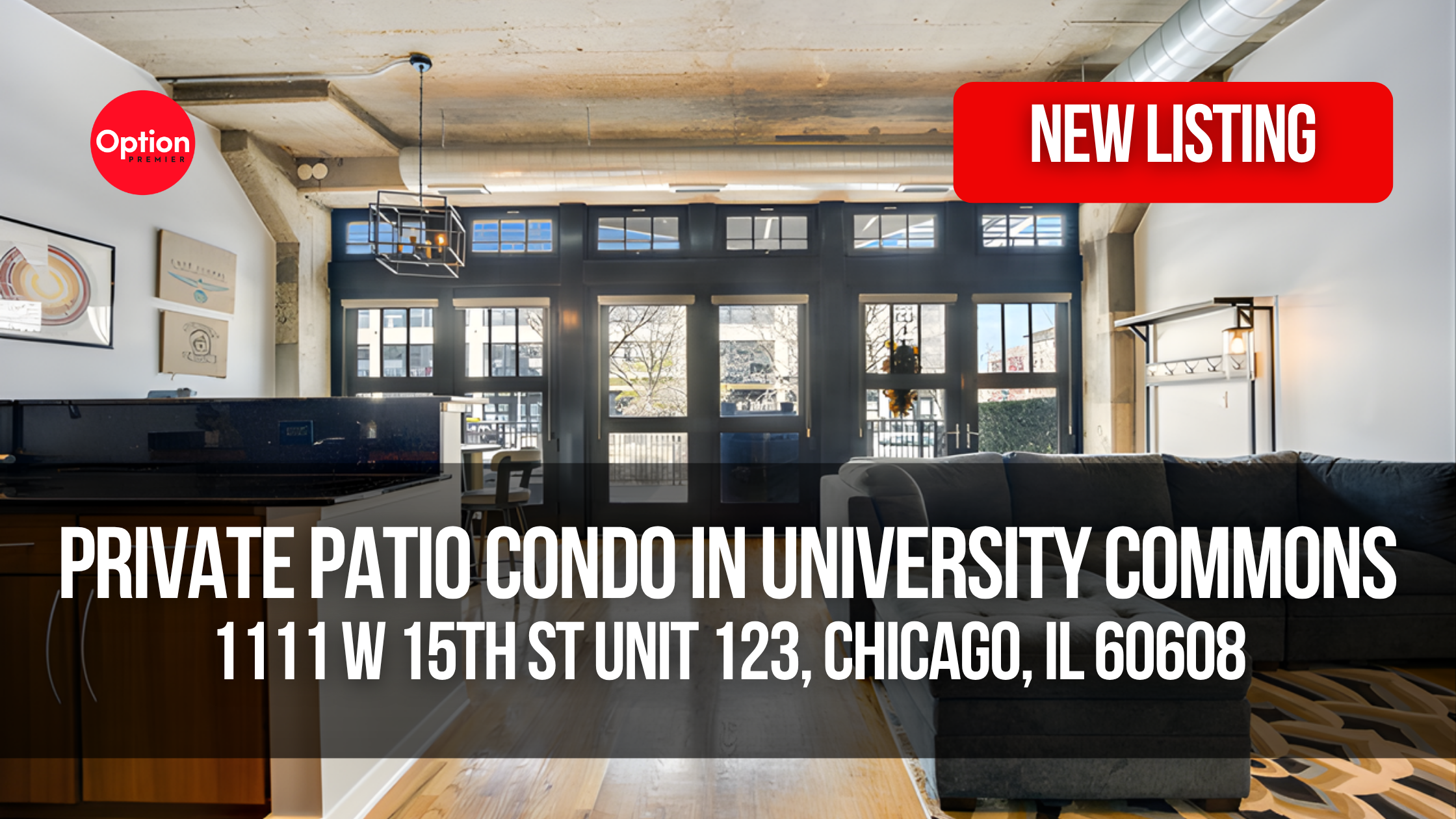 Private Patio Condo With Gated Entry in University Commons: 1111 W 15th St Unit 123, Chicago, IL 60608