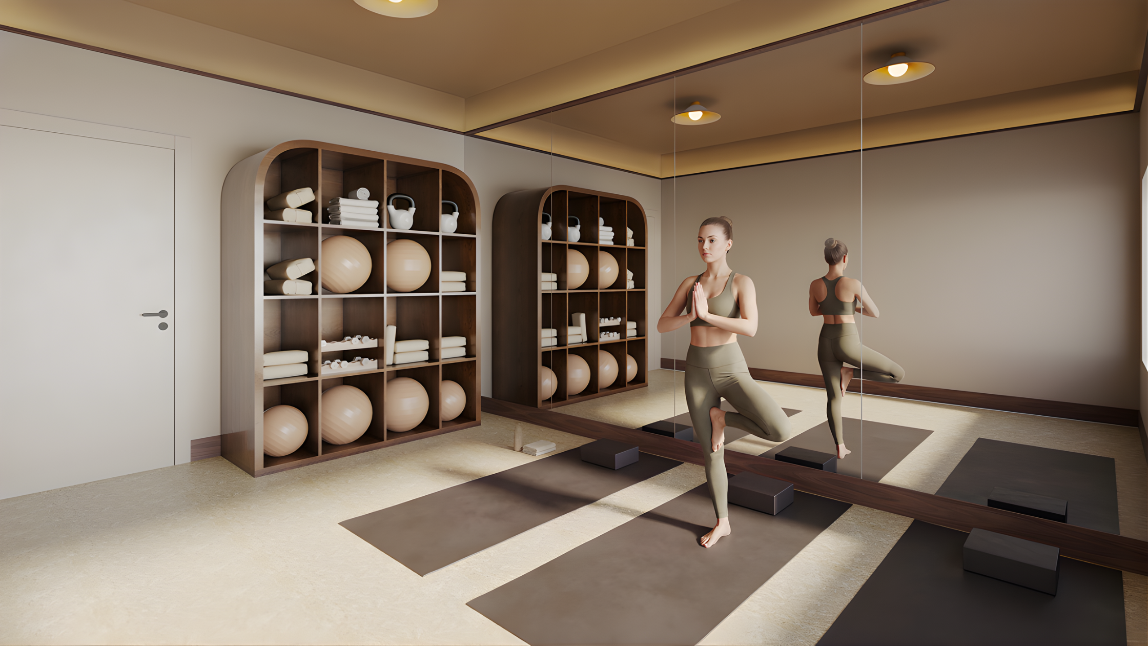 Rendering of the 8th floor yoga room courtesy of SITU Design