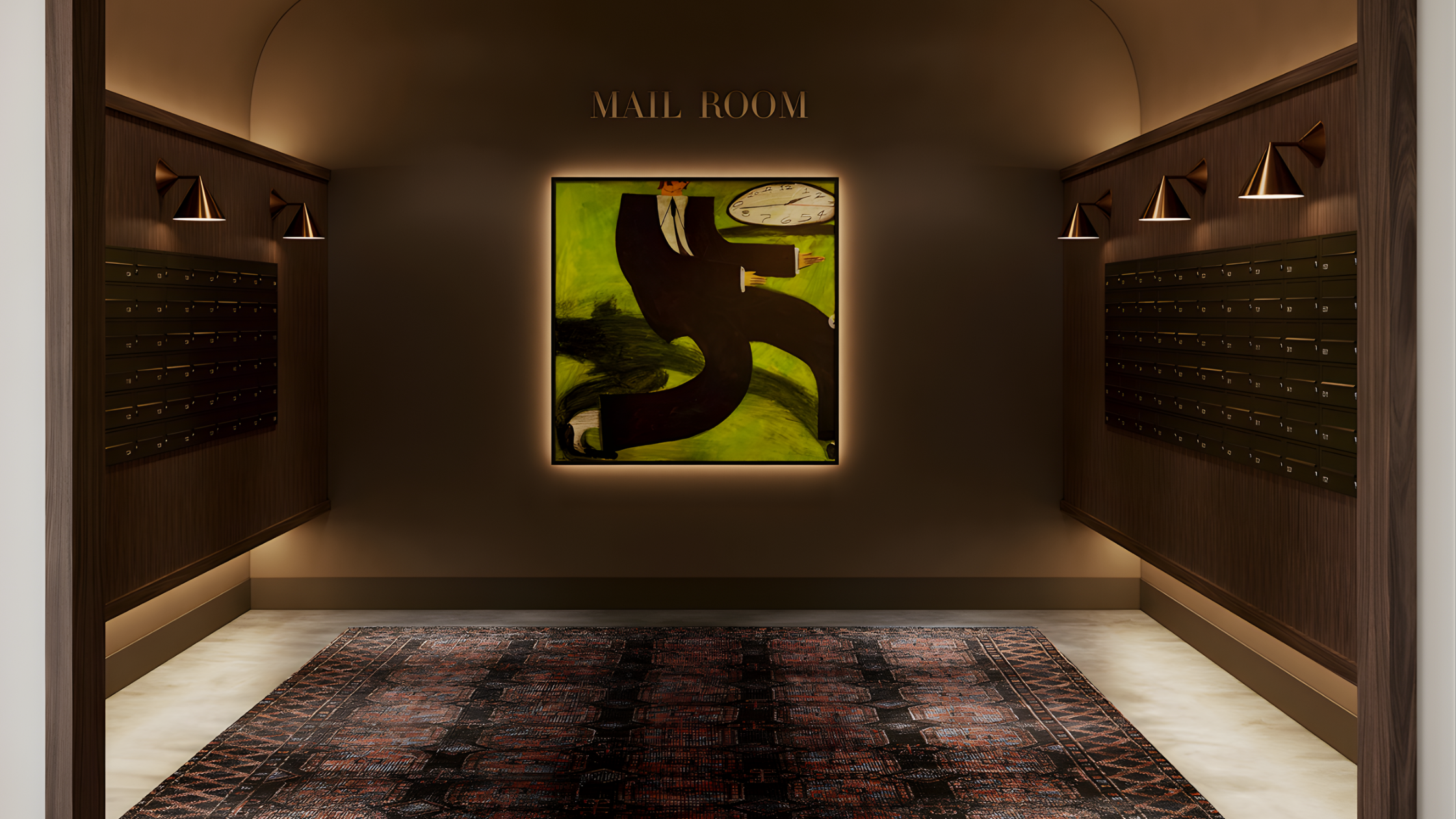 Mail room rendering courtesy of SITU Design