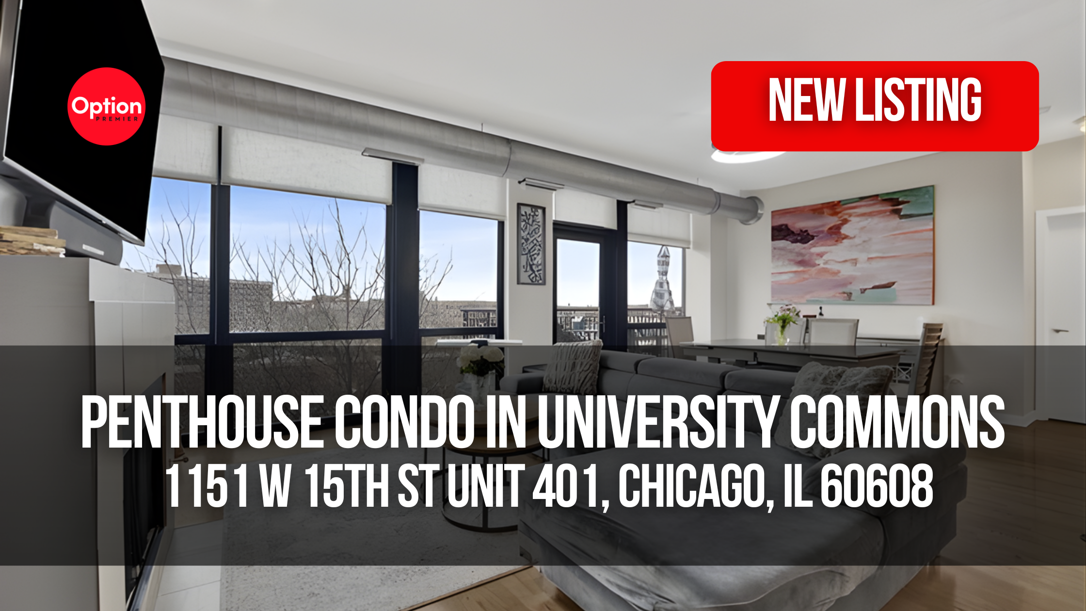 Penthouse Condo With Private Deck in University Commons: 1151 W 15th St Unit 401, Chicago, IL 60608