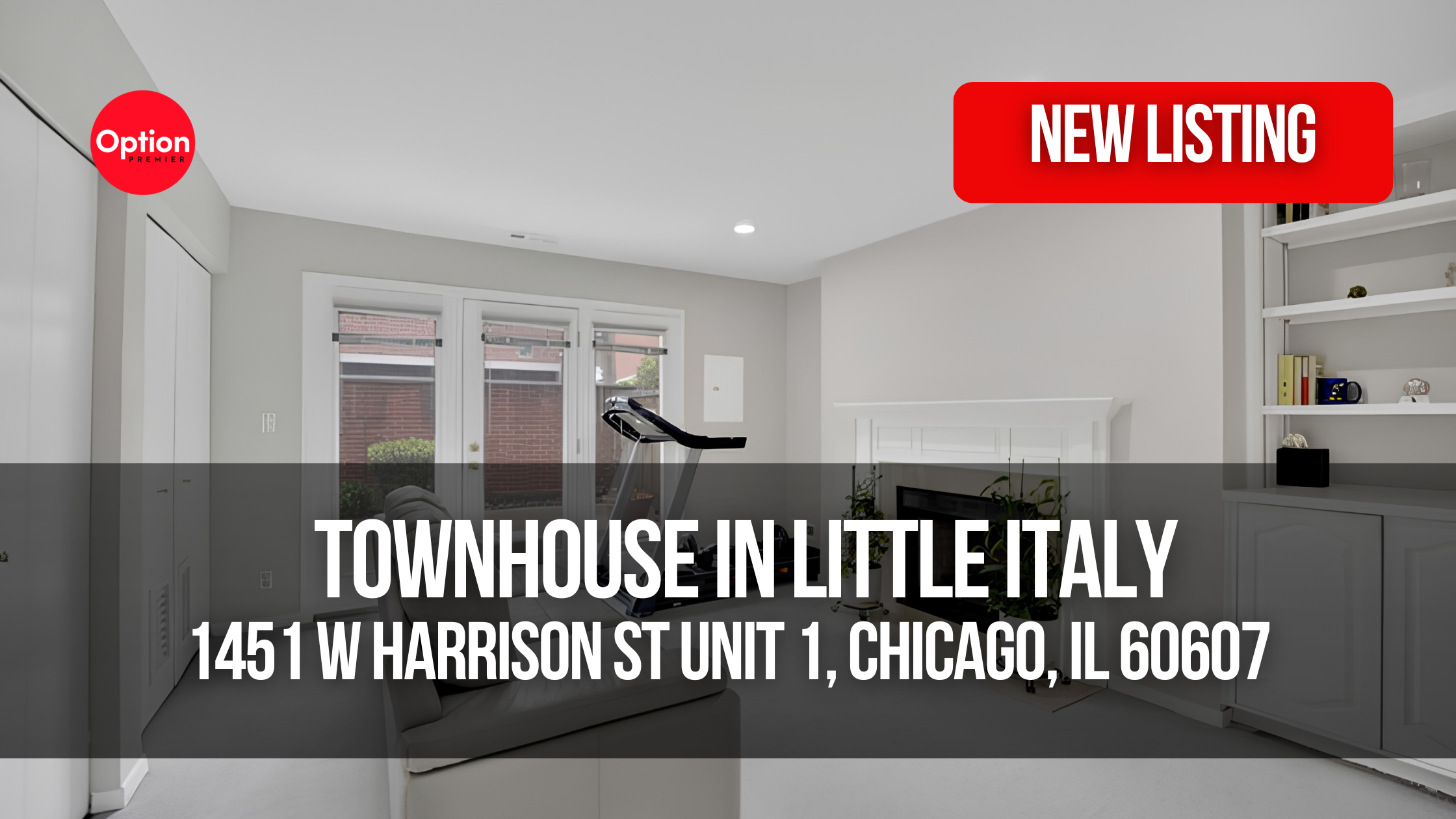 Townhome With Private Backyard in Little Italy: 1451 W Harrison St Unit 1, Chicago, IL 60607