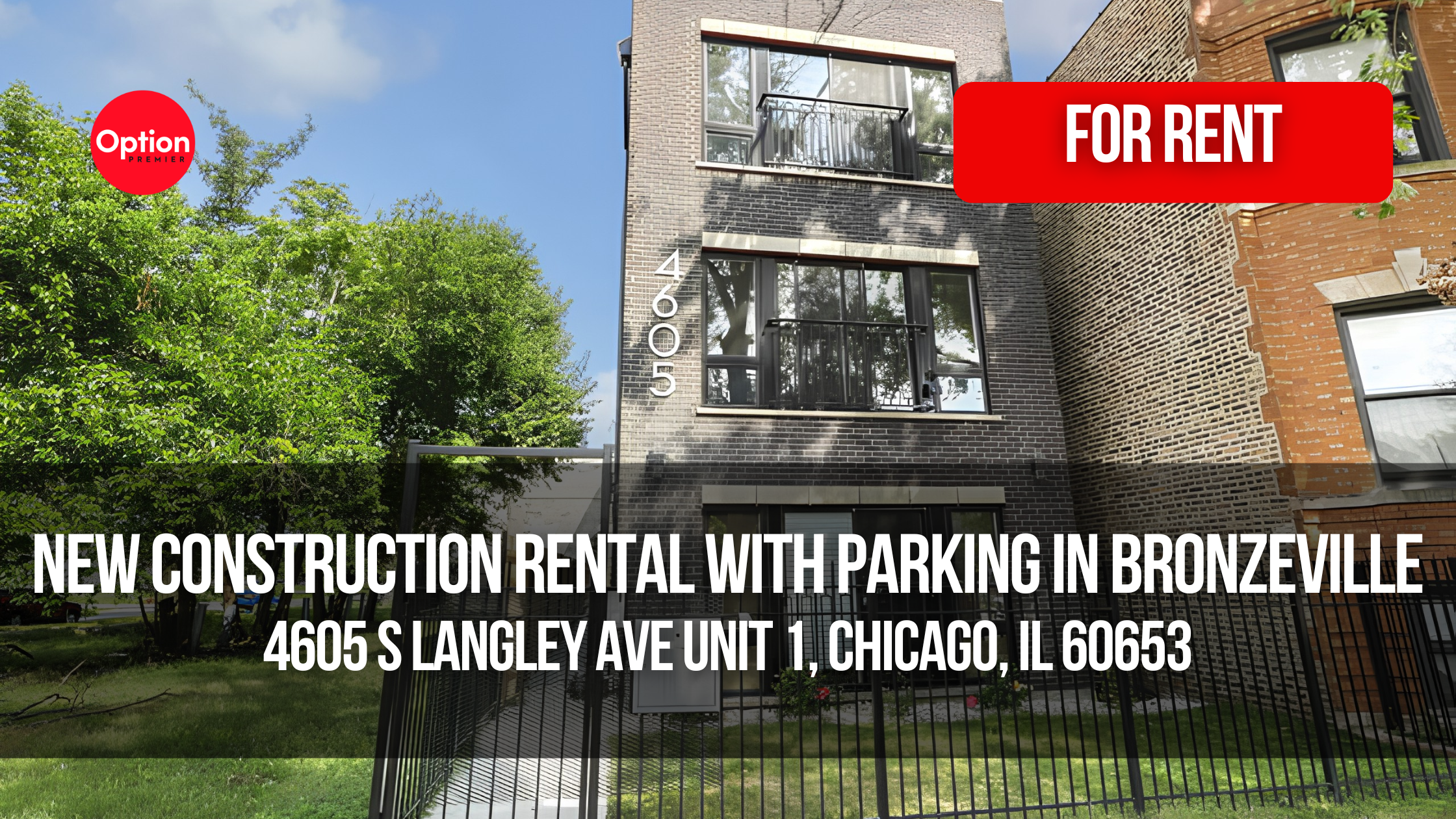 New Construction Rental With Parking in Bronzeville: 4605 S Langley Ave Unit 1, Chicago, IL 60653