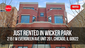 Spacious Condo Just Rented in Wicker Park — 2151 W Evergreen Ave Unit 201, Chicago, IL 60622