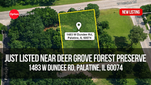 Investment Land Near Deer Grove Forest Preserve in Palatine: 1483 W Dundee Rd, Palatine, IL 60074