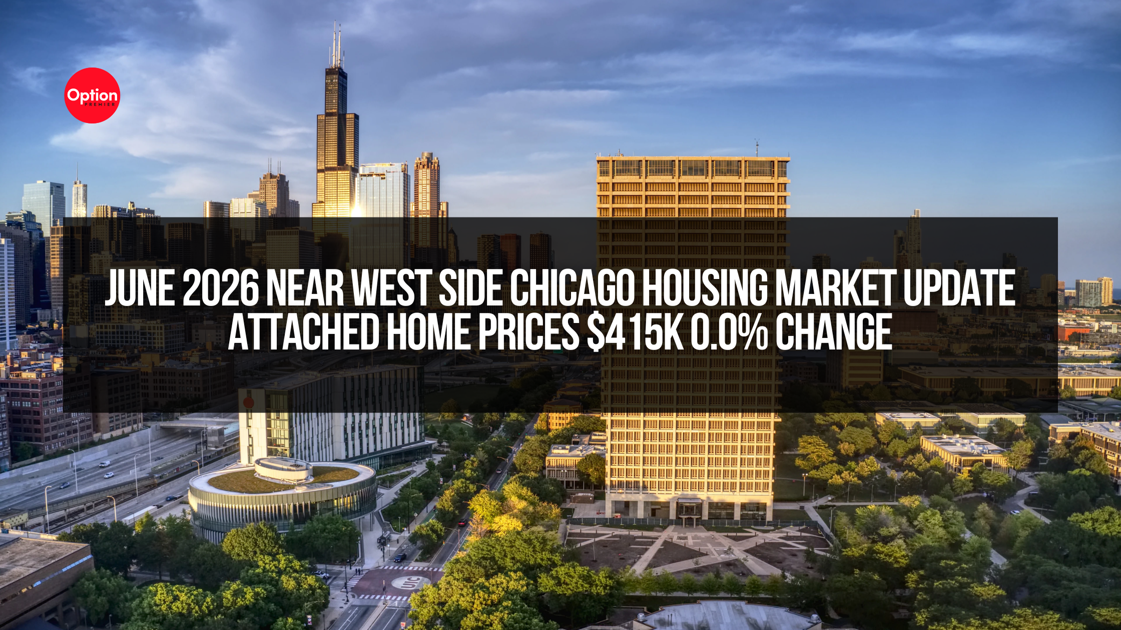 June 2026 Near West Side Chicago Housing Market Update | Attached Home Prices $415K 0.0% Change